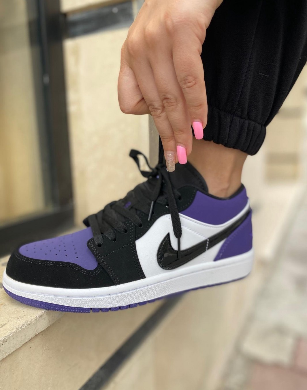 نایکی ایر جردن ۱ لو کورت پرپل || Nike Air Jordan 1 Low Court Purple (کد ۲۳۶)