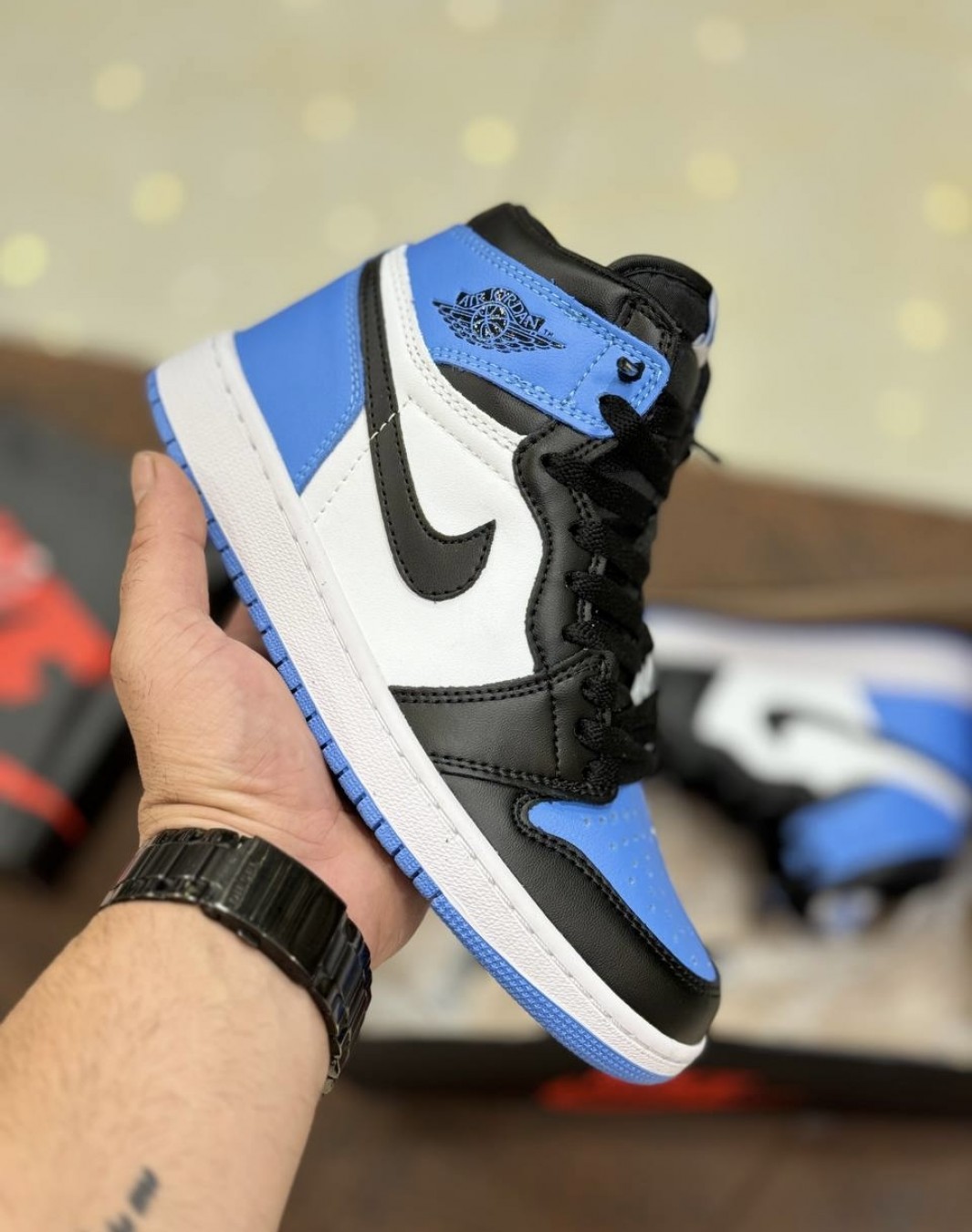 نایکی ایر جردن 1 ساقدار یونیورسیتی بلو || Nike Air Jordan 1 High OG University Blue (کد ۴۸۰)