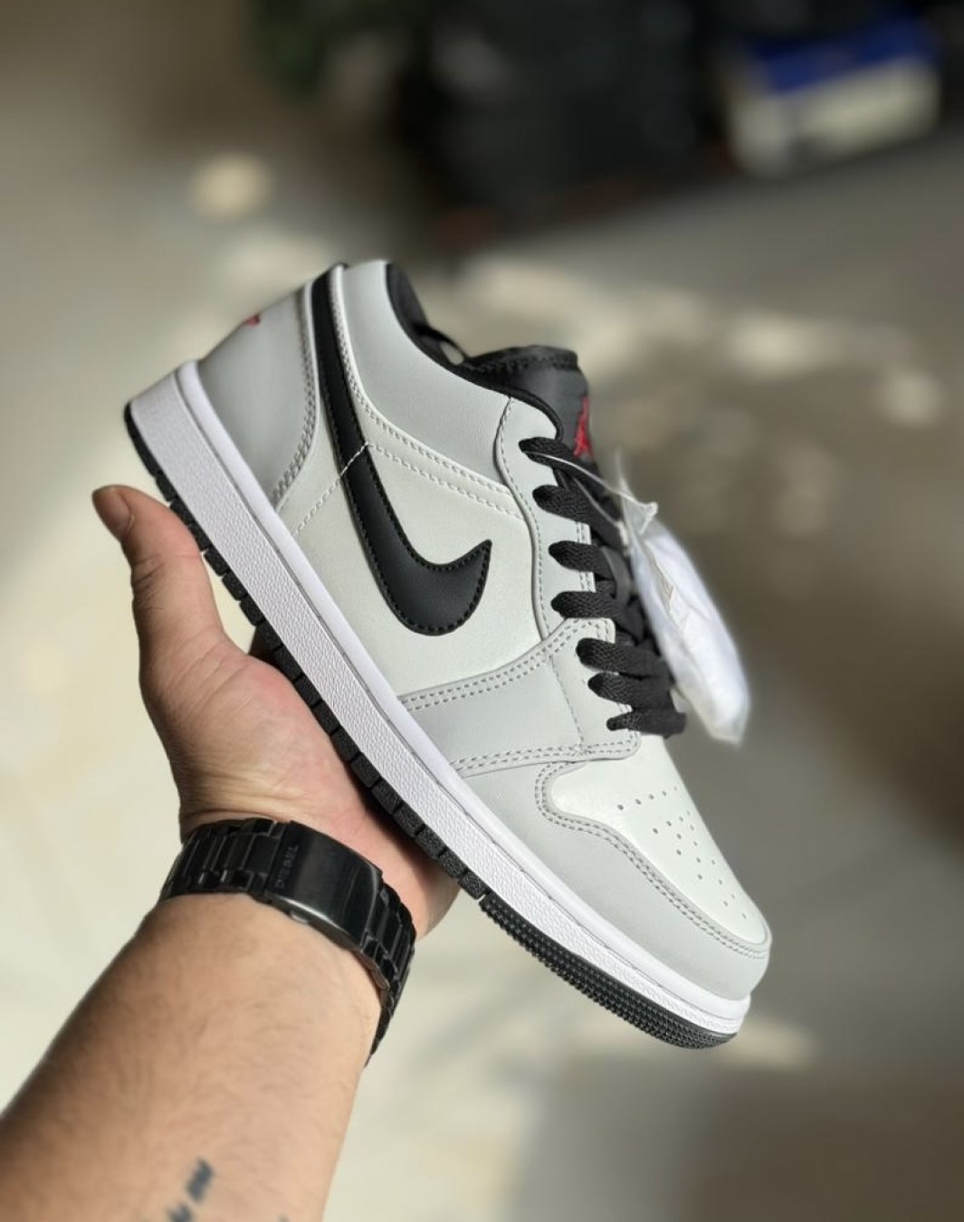 نایکی ایر جردن 1 بدون ساق لایت اسموک || Nike Air Jordan 1 Low Light Smoke (کد ۴۸۱)