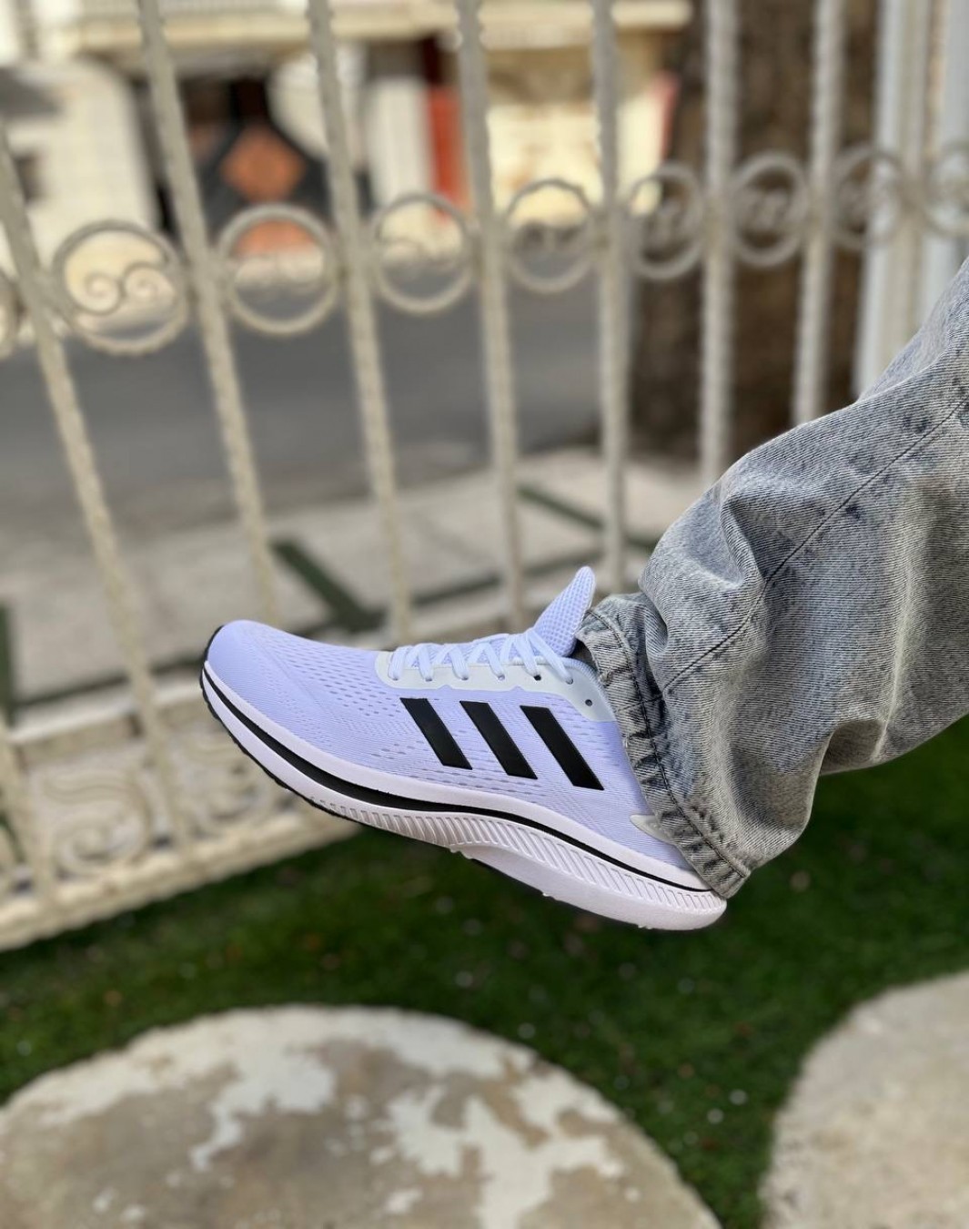 آدیداس بونس سفید مشکی || Adidas Bounce White Black (کد ۳۹۳)