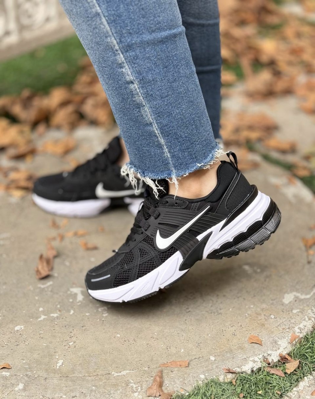 نایکی وی ۲ کی ران مشکی سفید || Nike V2K Run Black White (کد ۵۰۴)