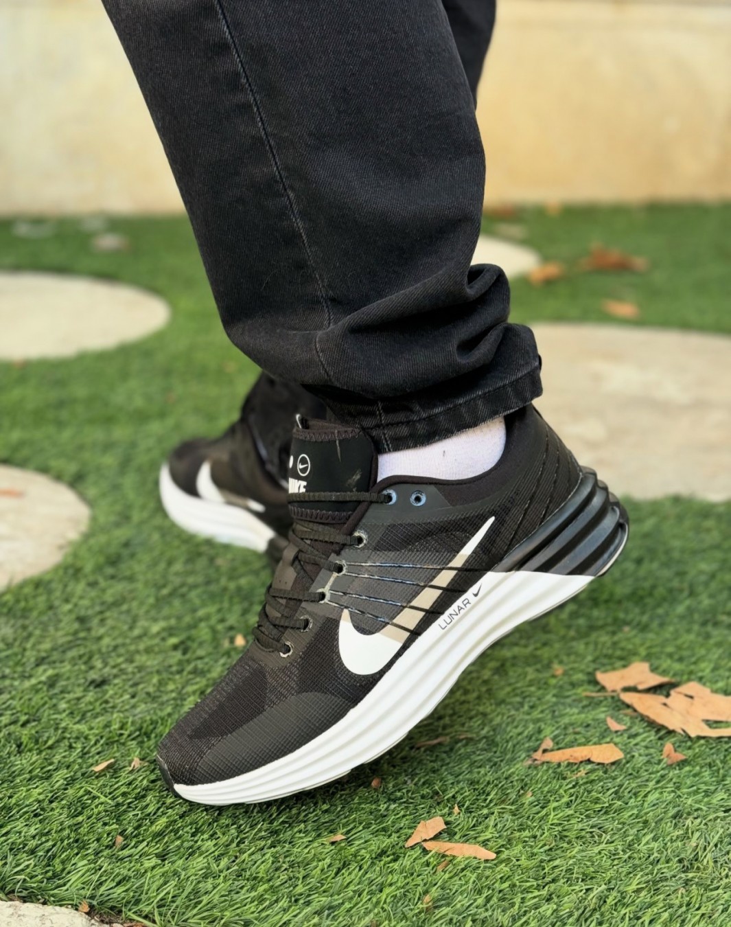 نایکی لونار مشکی سفید || Nike Lunar Black White (کد ۵۱۴)