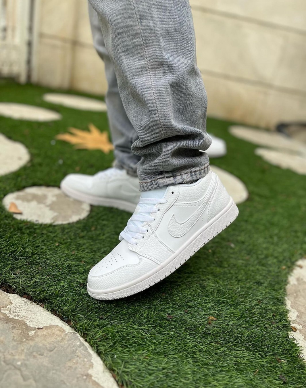 نایکی ایر جردن 1 بدون ساق سفید || Nike Air Jordan 1 Low white (کد 128)