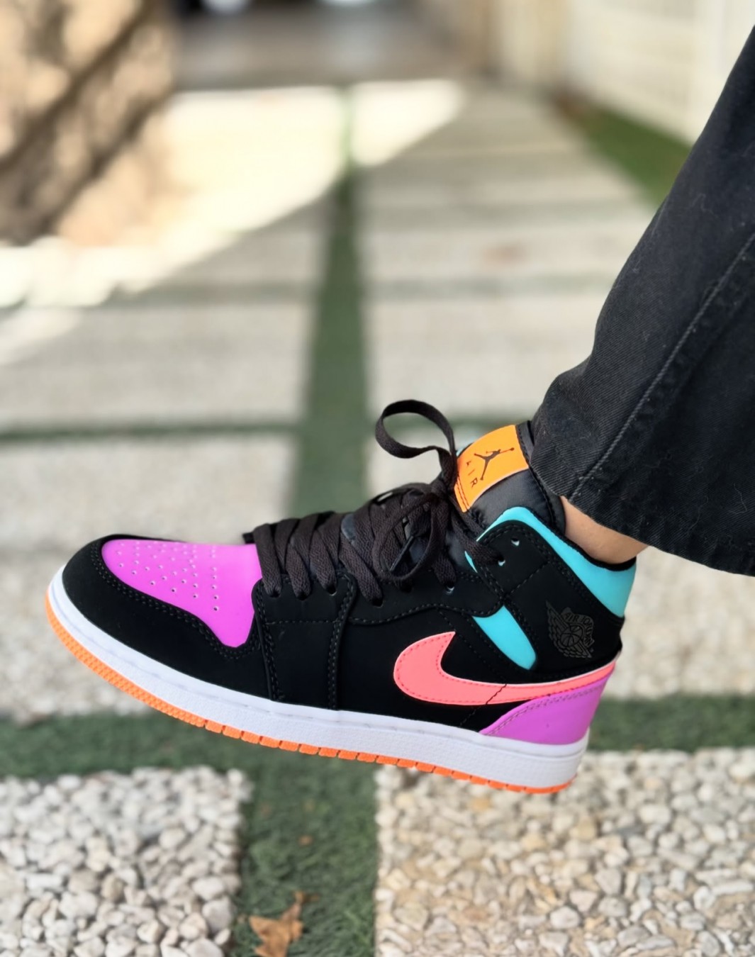 نایکی ایر جردن 1 ساقدار کندی || Nike Air Jordan 1 mid GS Candy (کد 163)