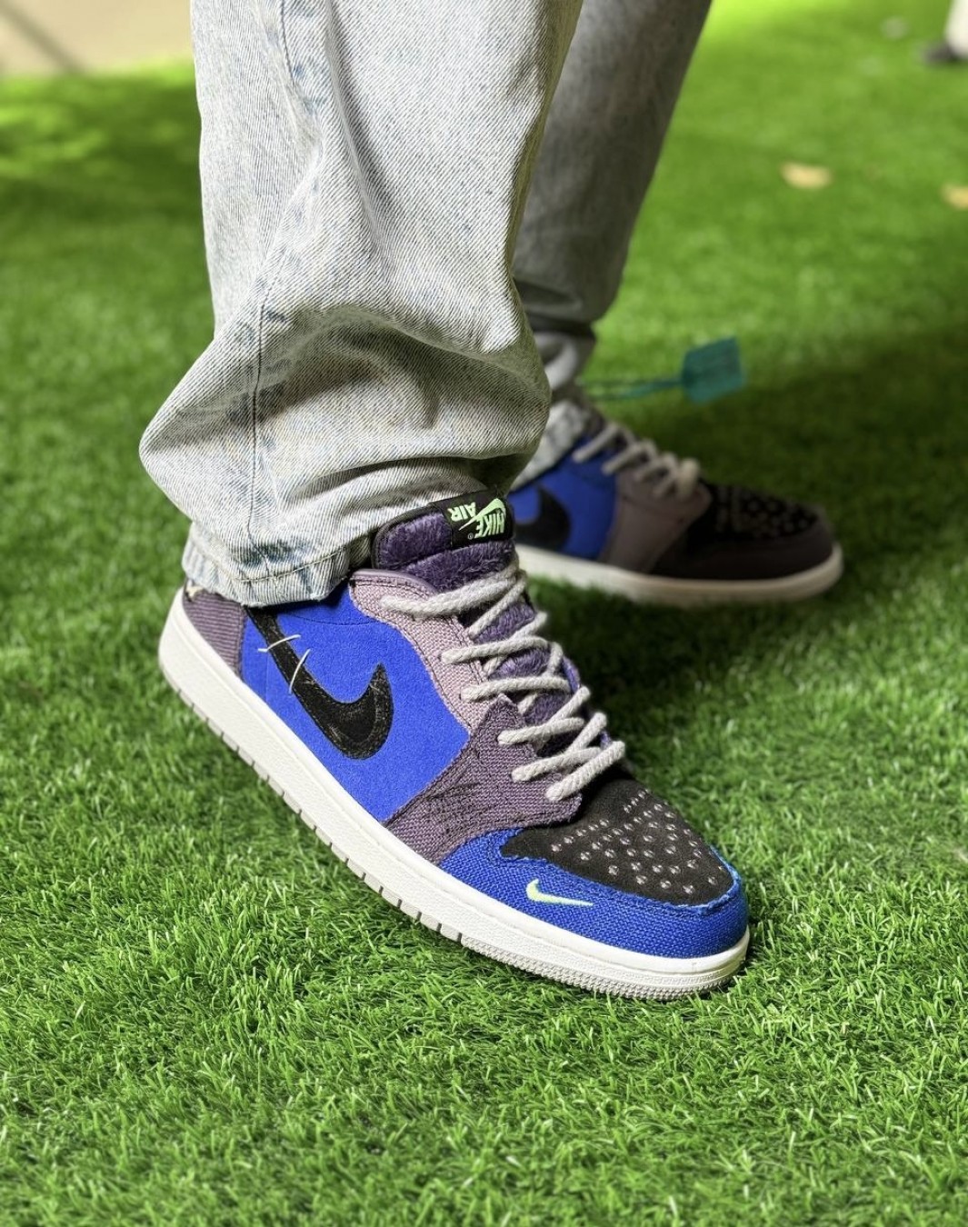 نایکی ایر جردن ۱ بدون ساق زایان وودوو آبی || Nike Air Jordan 1 Low Zion Voodoo Blue (کد ۴۳۳)