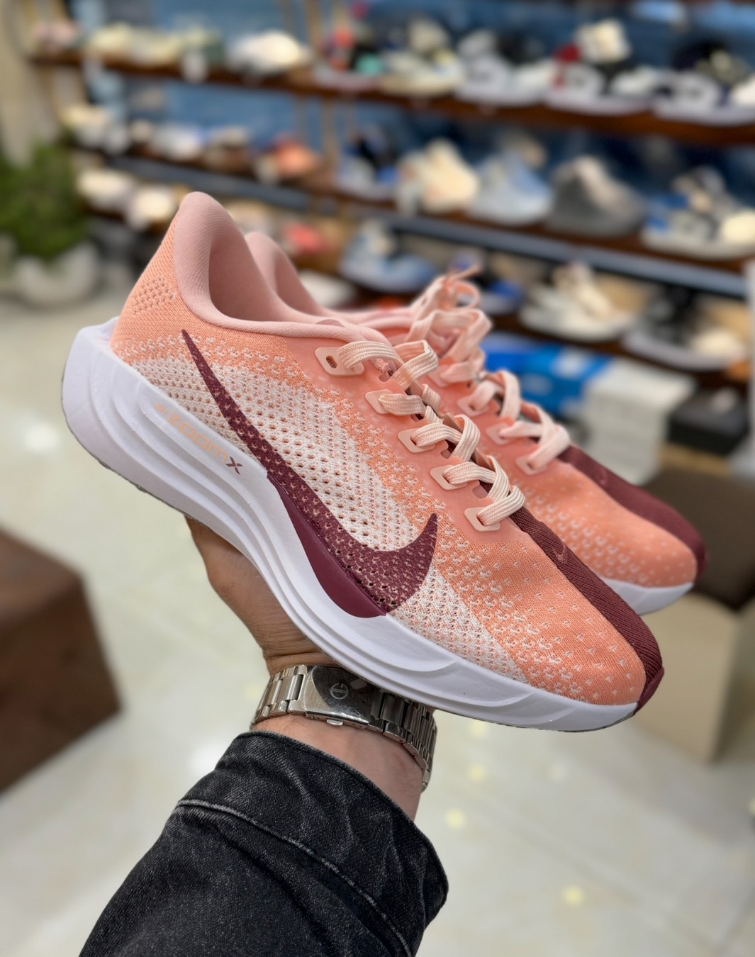 نایکی زوم پگاسوس پلاس صورتی قرمز || Nike Zoom Pegasus Plus Crimson Tint Red (کد ۶۱۰)