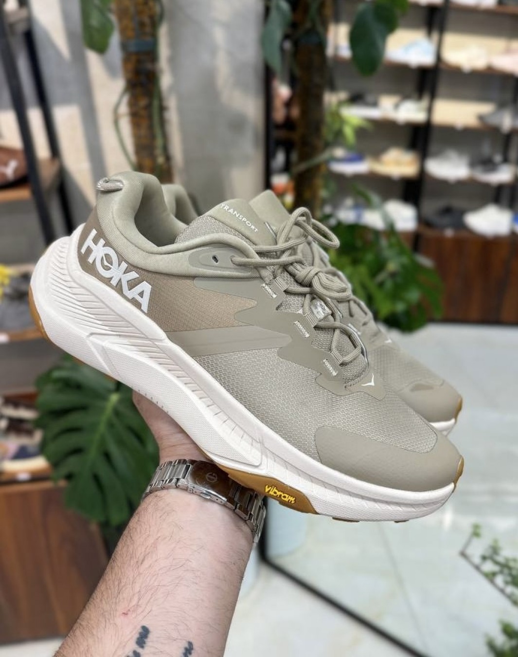 هوکا ترنسپورت گورتکس قهوه ای || Hoka One One Transport GTX Brown (کد ۶۱۵)