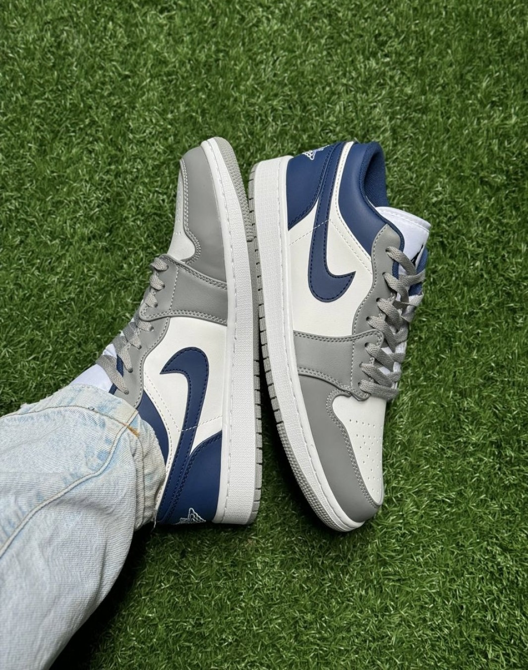 نایکی ایر جردن 1 بدون ساق فرنچ بلو || Nike Air Jordan 1 Low Stealth French Blue (کد ۴۶۱)