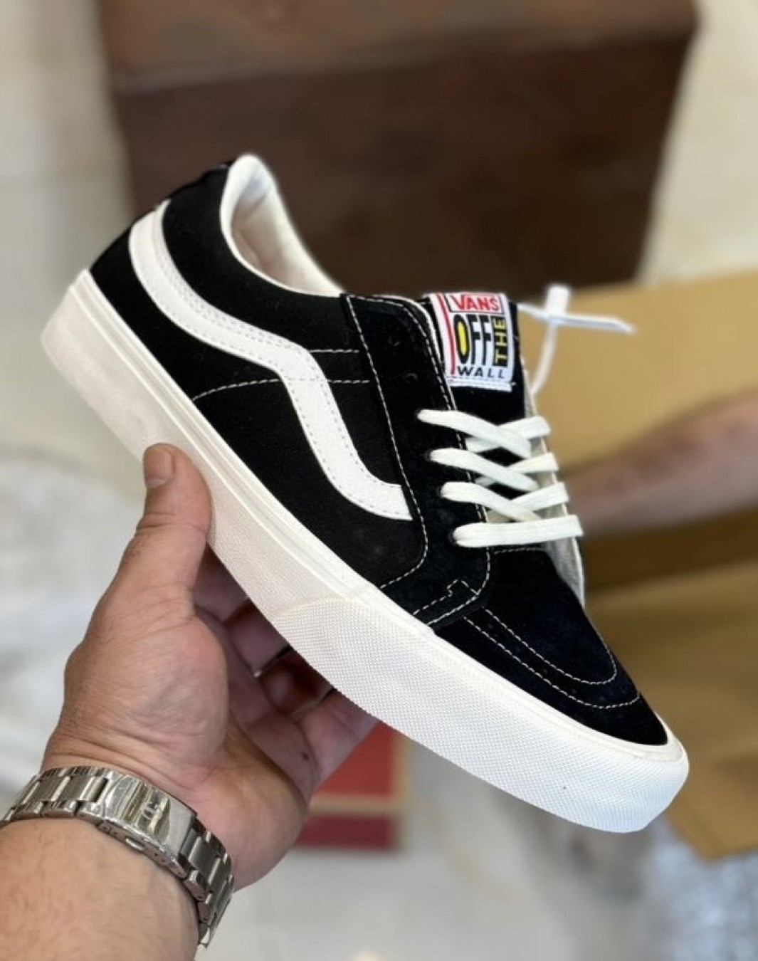 ونس اولد اسکول مشکی || Vans SK8 low Reissue SF Black (کد ۶۳۸)