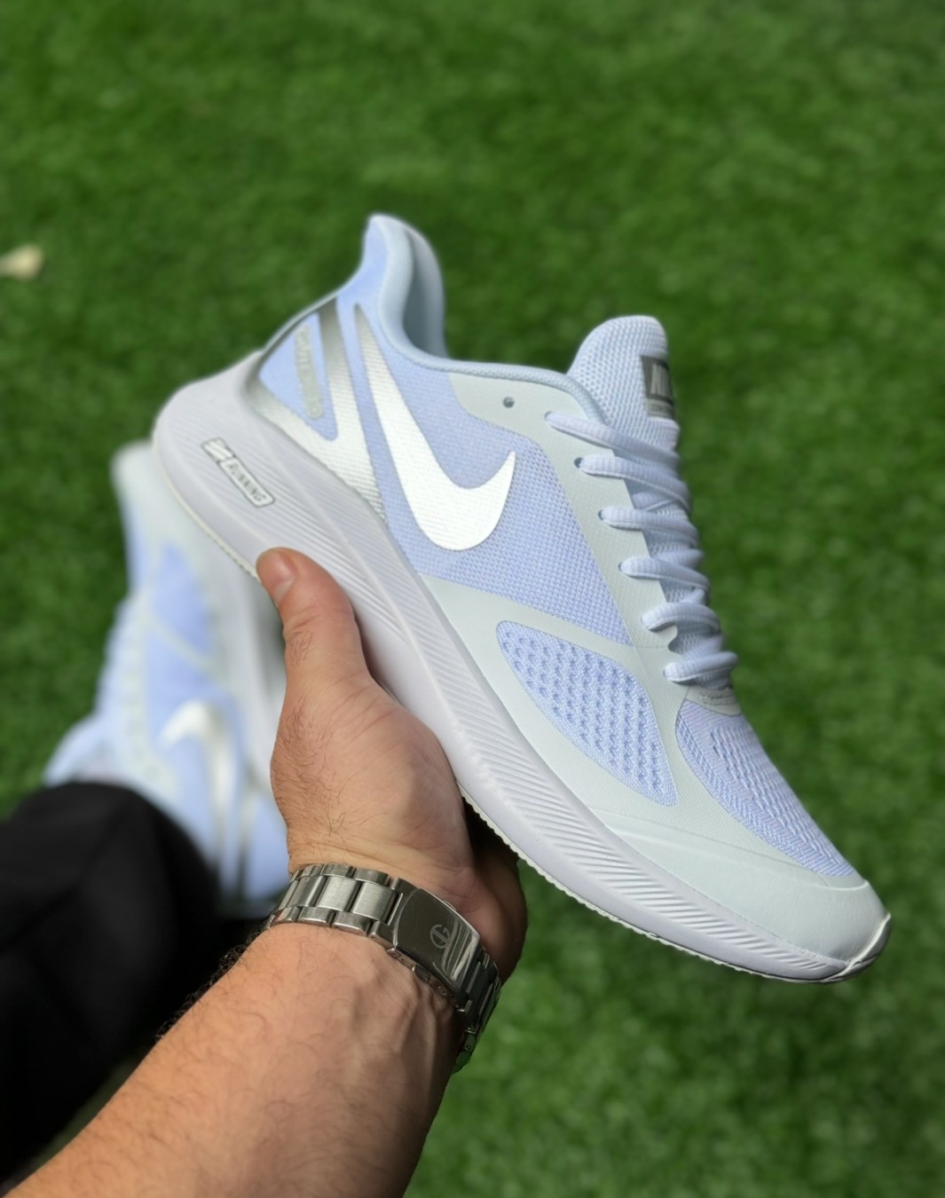 نایکی گاید 10 سفید نقره ای || Nike Guide 10 White Silver (کد 174)