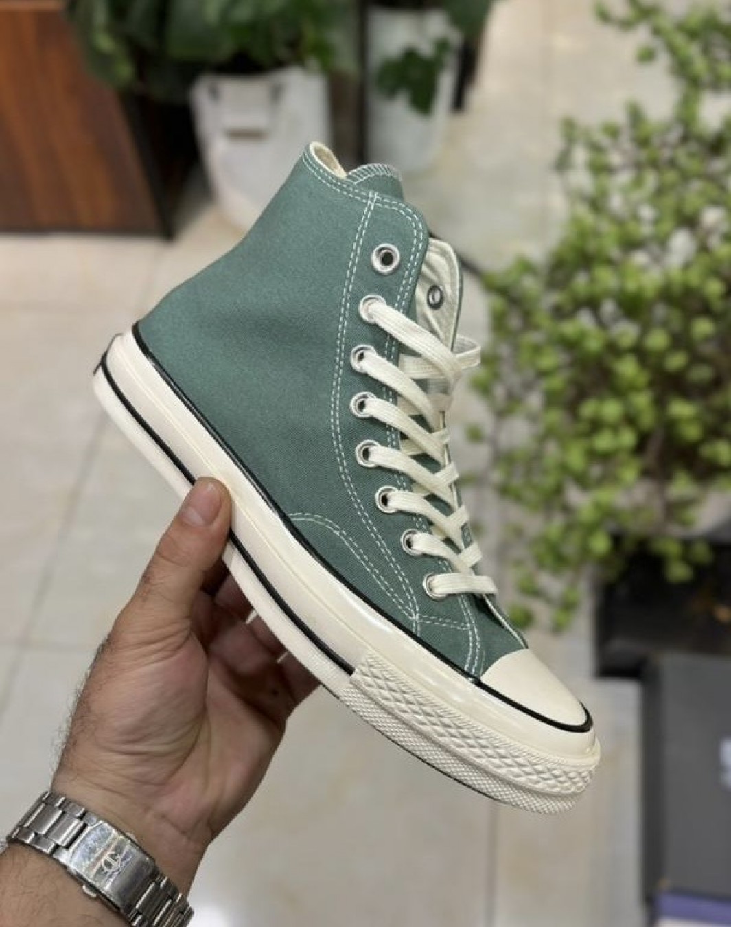 کانورس آل استار 1970 ساقدار سبز خزه ای تیره || Converse All Star 1970 Dark Sea Green (کد ۶۶۱)