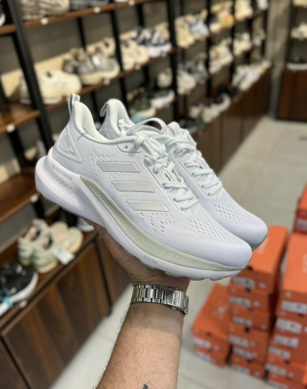 آدیداس ریسرونس آلفابونس سفید || Adidas Resronce Alphabounce White (کد ۶۶۴)