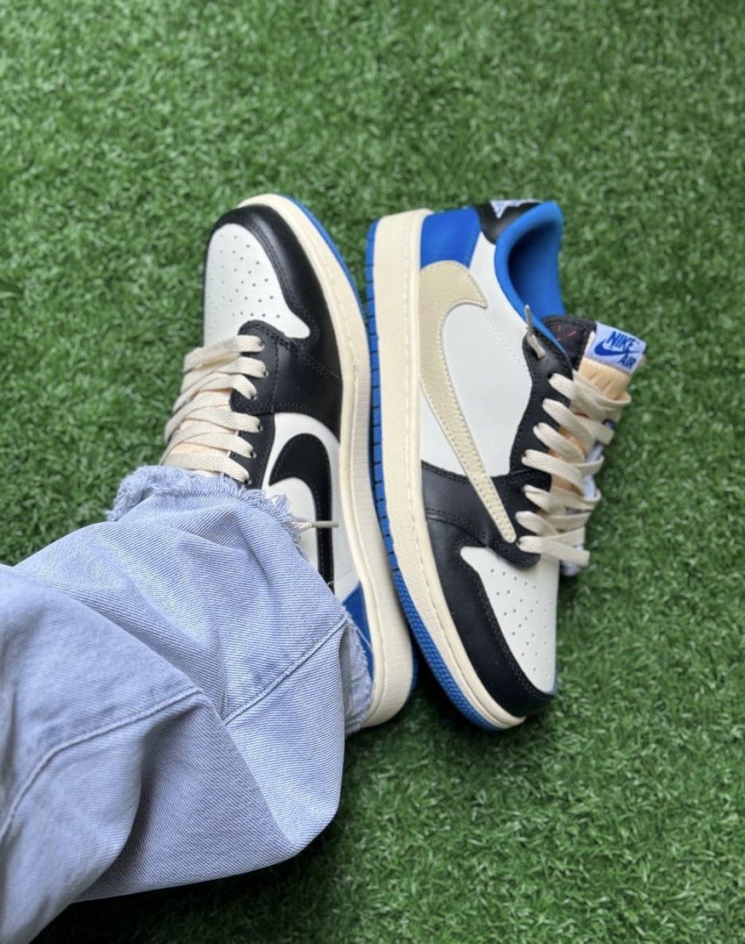 نایکی جردن 1 ترویس اسکات بدون ساق فرگمنت || Nike Jordan 1 Travis scott 1 Low Fragment (کد ۶۵۹)