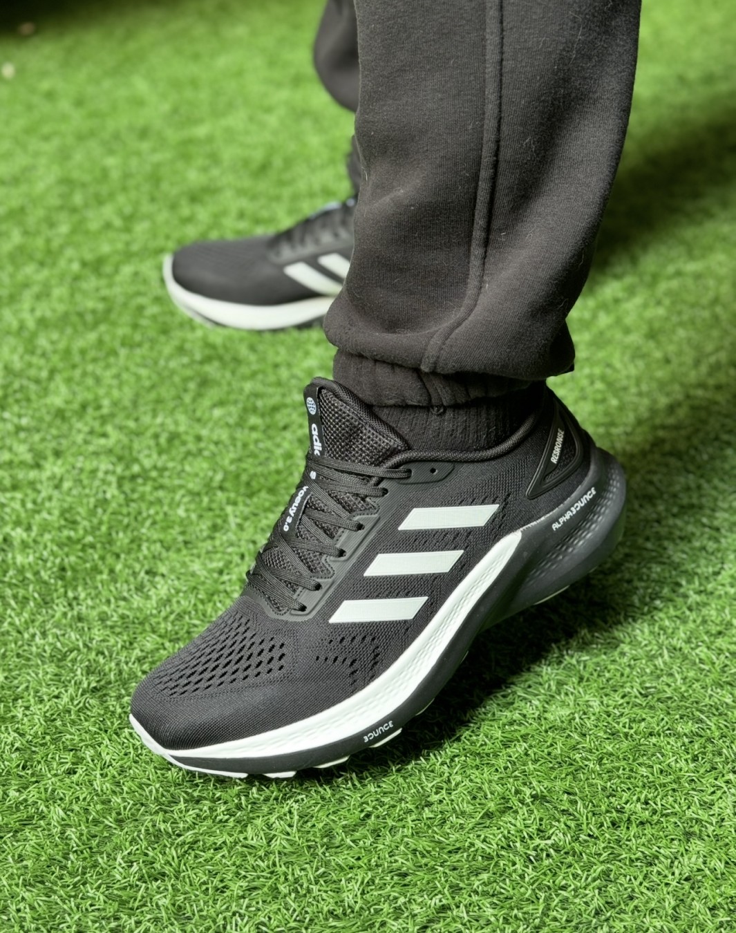 آدیداس ریسرونس آلفابونس مشکی سفید || Adidas Resronce Alphabounce Black White (کد ۶۶۶)