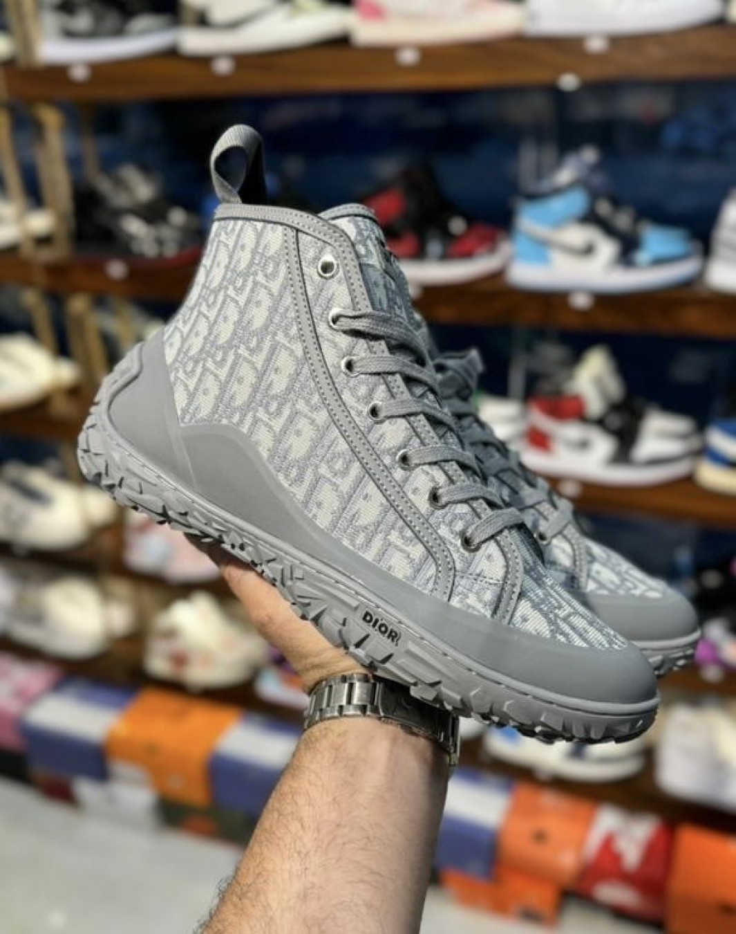 دیور ساقدار طوسی || Dior Diorizon Ankle Boot Gray (کد ۶۸۵)