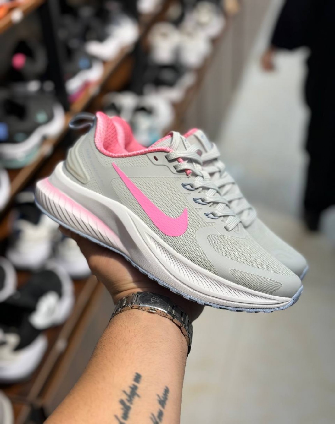 نایکی آلفا زوم پرو طوسی صورتی || Nike Alpha Zoom Pro Gray Pink (کد ۷۰۲)