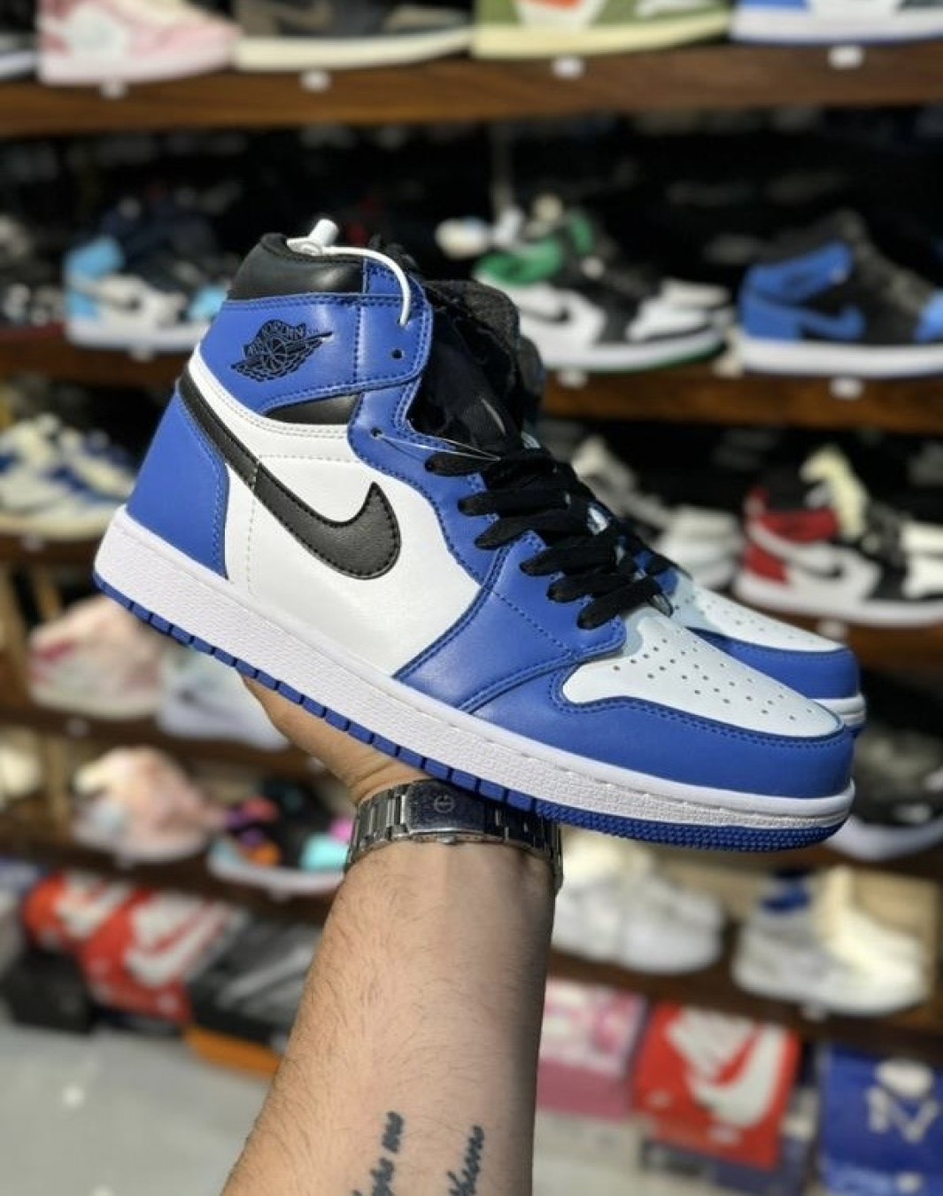 نایکی ایر جردن ۱ ساقدار رویال گیم || Nike Air Jordan 1 High OG Royal Game (کد ۷۱۸)