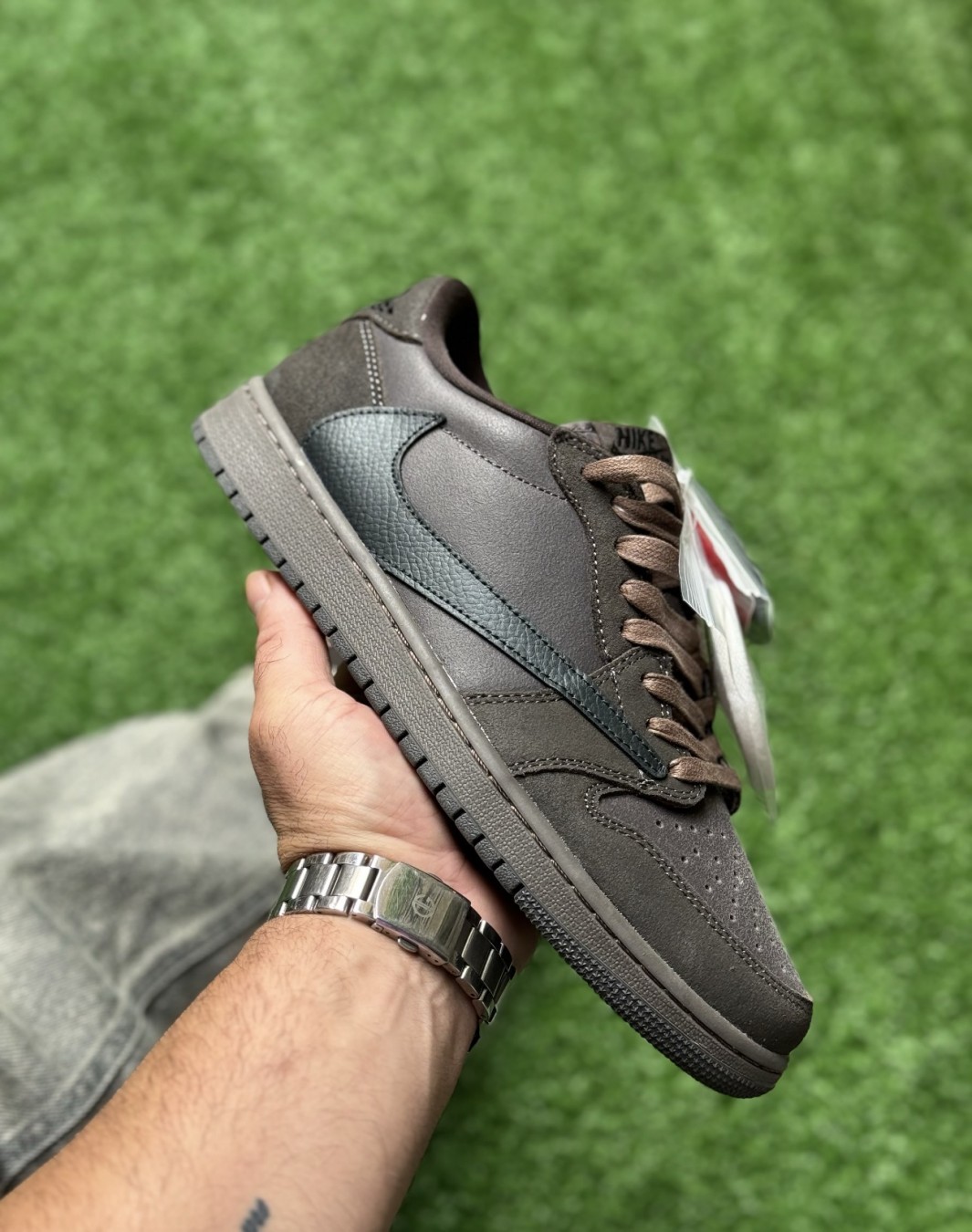 نایکی جردن ۱ ترویس اسکات قهوه ای مخملی