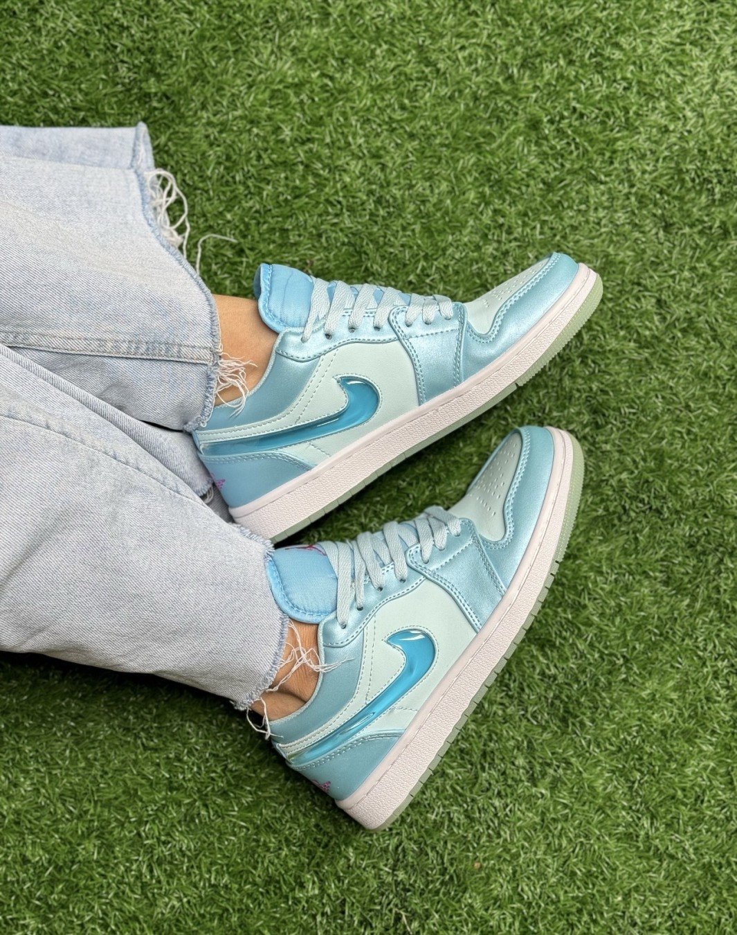 نایکی ایر جردن 1 بدون ساق آبی فیروزه ای