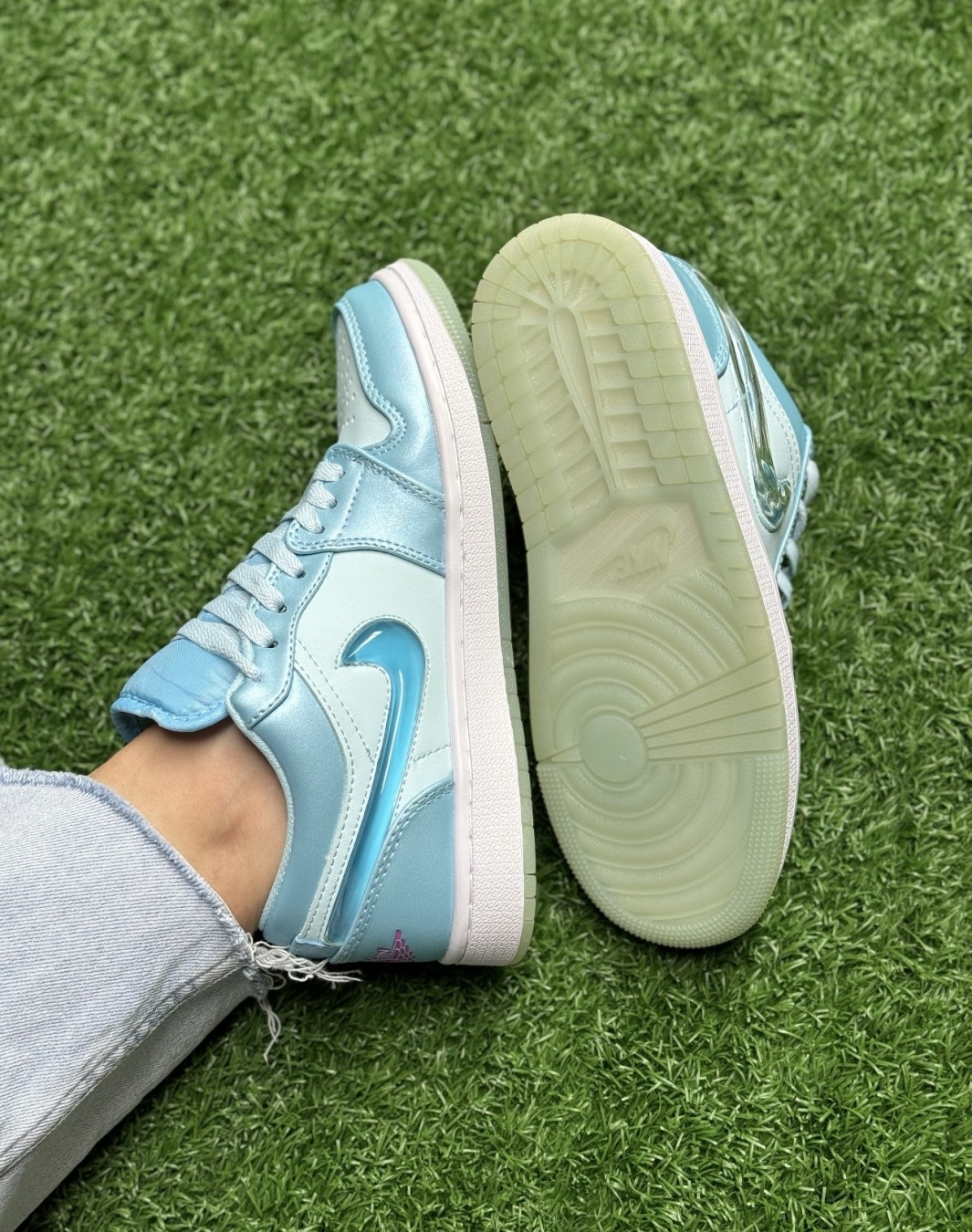 نایکی ایر جردن 1 بدون ساق آبی فیروزه ای