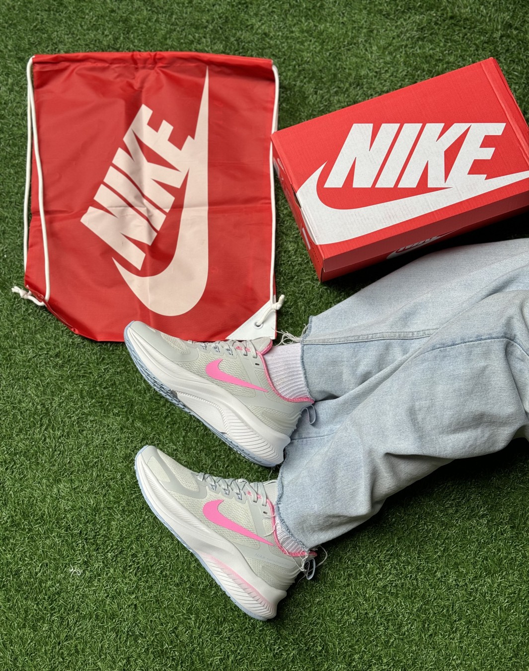 نایکی آلفا زوم پرو طوسی صورتی