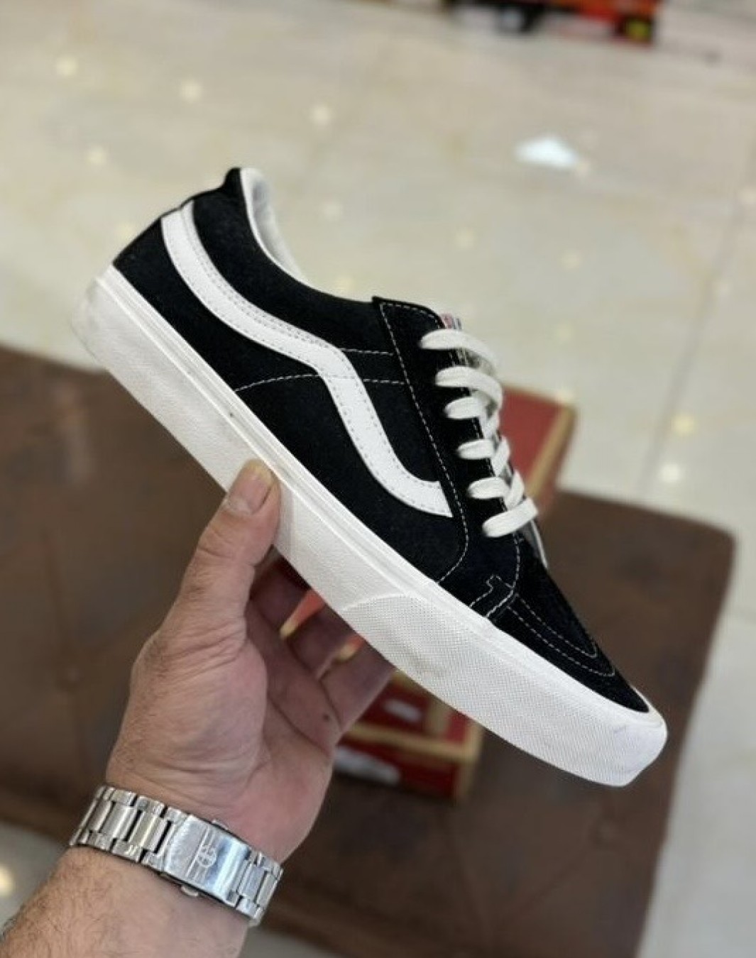 ونس اولد اسکول مشکی || Vans SK8 Low Reissue SF Black (کد ۶۳۸)