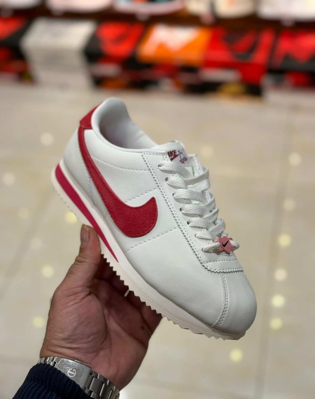 نایکی کورتز ولنتاین دی سفید قرمز || Nike Cortez Valentine’s day Sail Red (کد ۷۶۵)