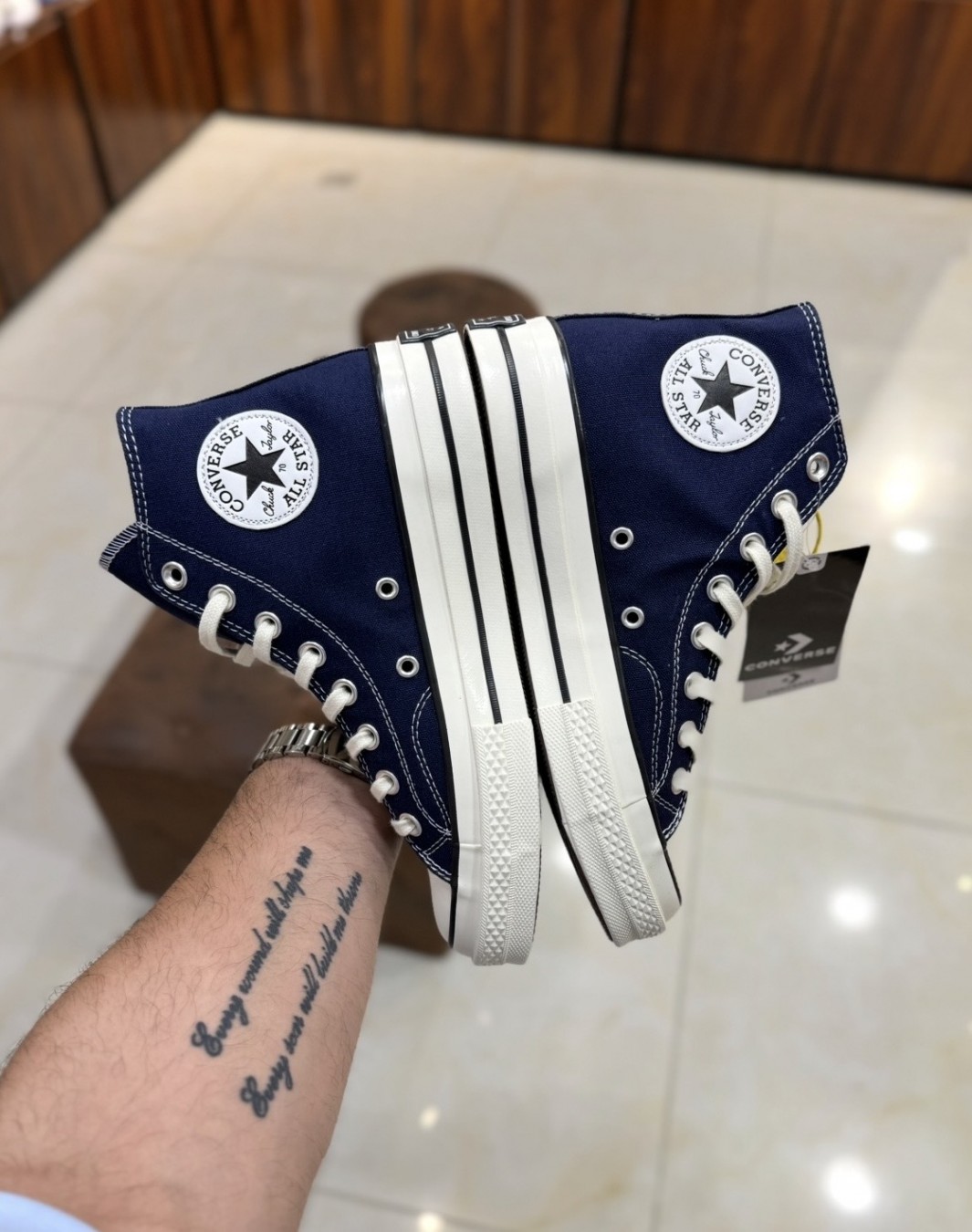 کانورس ساقدار سرمه ای