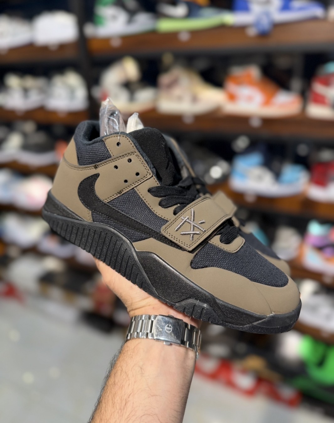 نایکی جردن جامپن دارک موکا || Nike Jordan Jumpman Jack TR Travis Scott Dark Mocha (کد ۷۷۶)