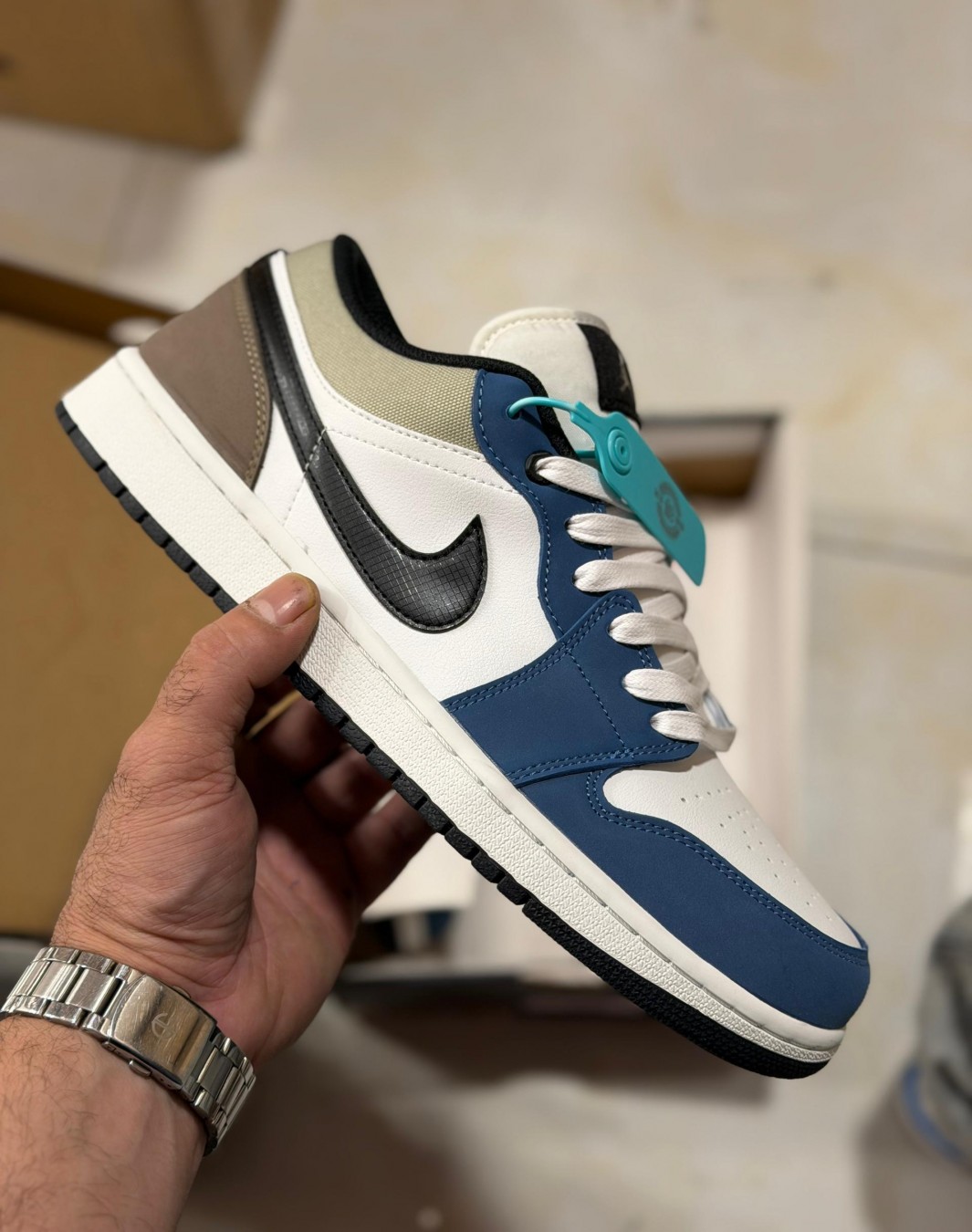 نایکی ایر جردن 1 بدون ساق دیفیوزد بلو || Nike Air Jordan 1 Low Diffused Blue (کد ۷۷۹)
