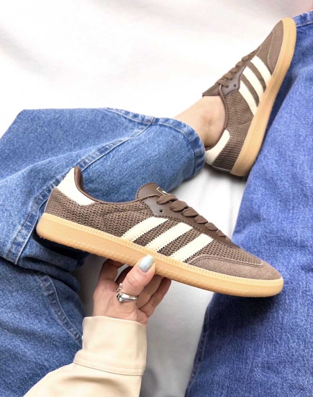 آدیداس اسپزیال قهوه ای حصیری || Adidas Spezial Woven Kinder (کد ۷۸۲)