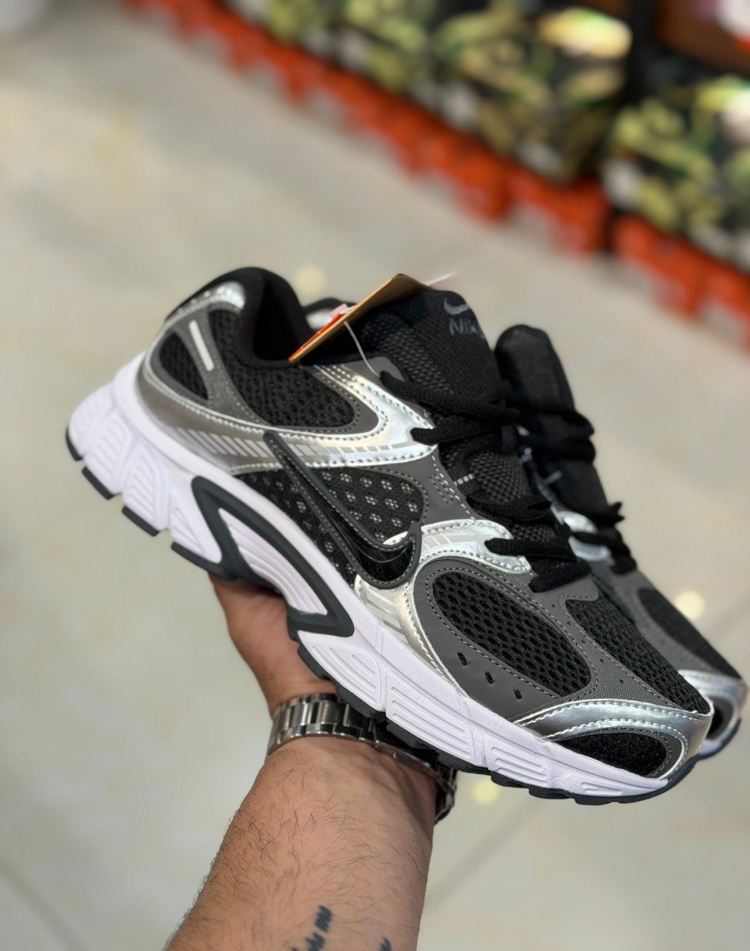 نایکی وی ۵ RNR مشکی نقره ای || Nike V5 RNR Black Anthracite Smoke gray (کد ۸۲۵)