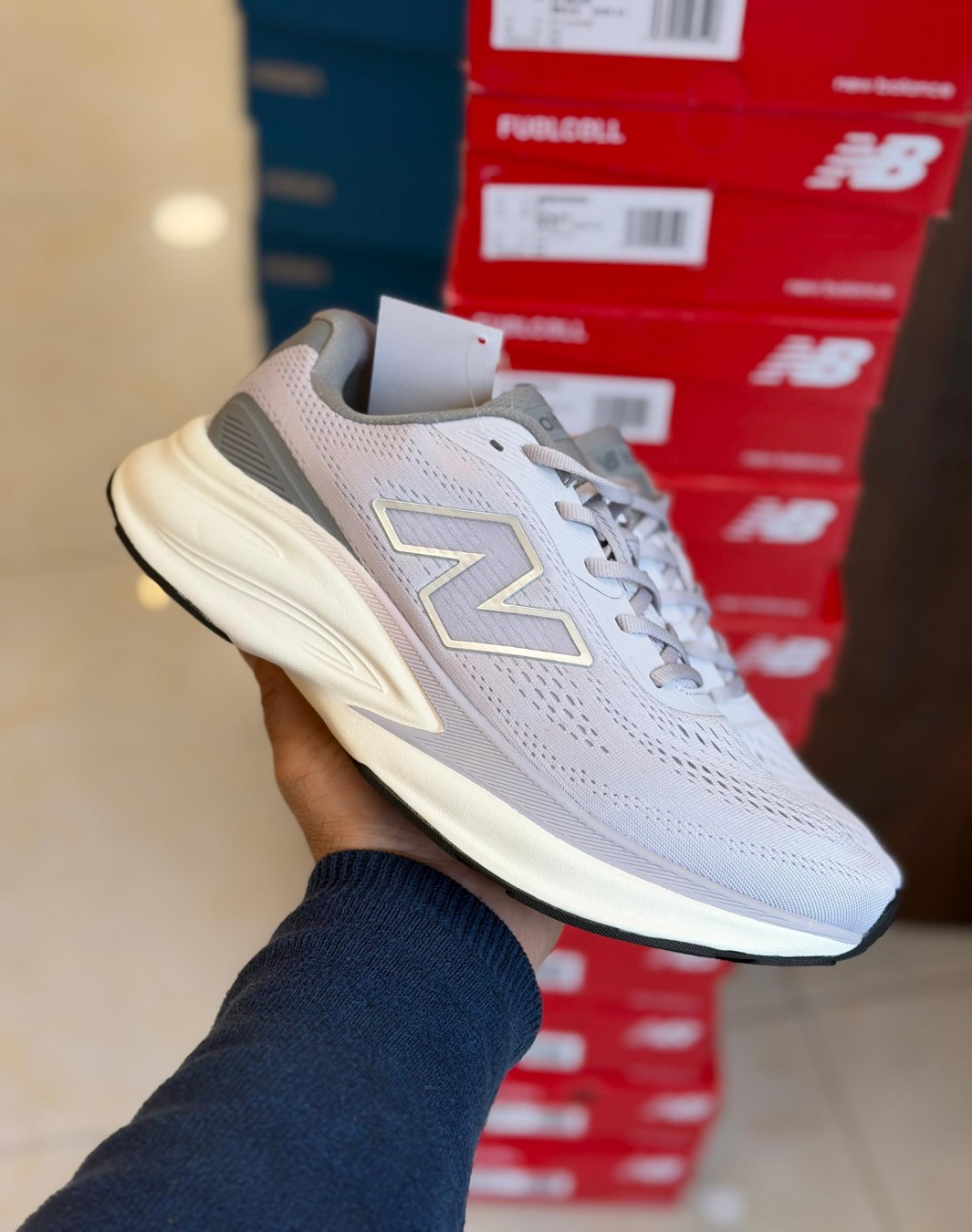 نیوبالانس فرش فوم طوسی || New Balance Fresh Foam Pearl Gray (کد ۸۴۶)