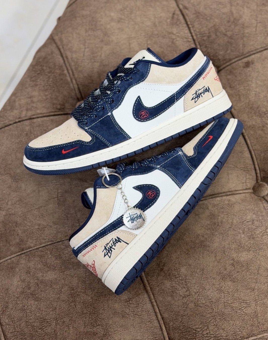 نایکی ایر جردن ۱ بدون ساق استاسی‌ || Nike Air Jordan 1 Low Stussy (کد ۸۵۵)