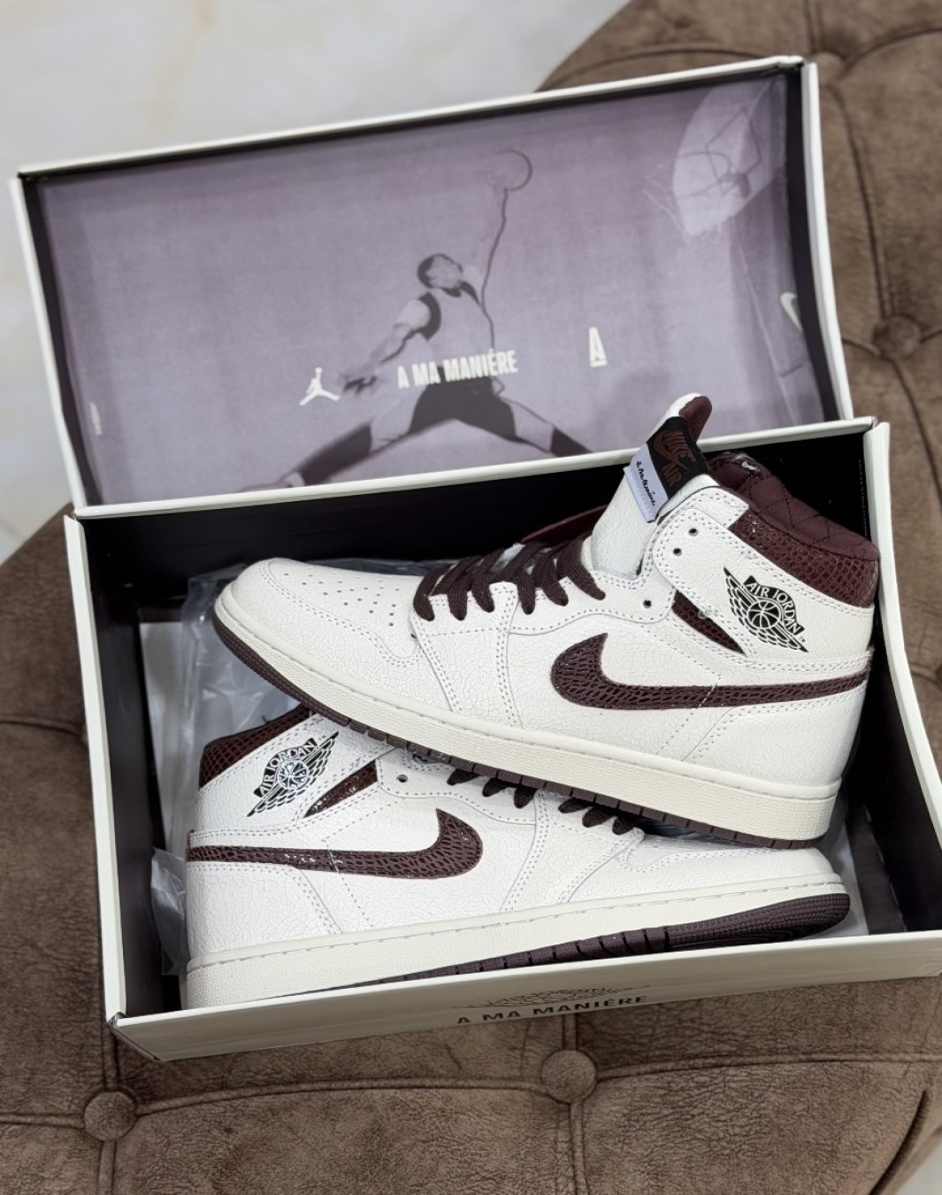 نایکی ایر جردن ۱ ساقدار ا ما مانیر || Nike Air Jordan 1 High A MA MANIERE (کد ۸۷۵)