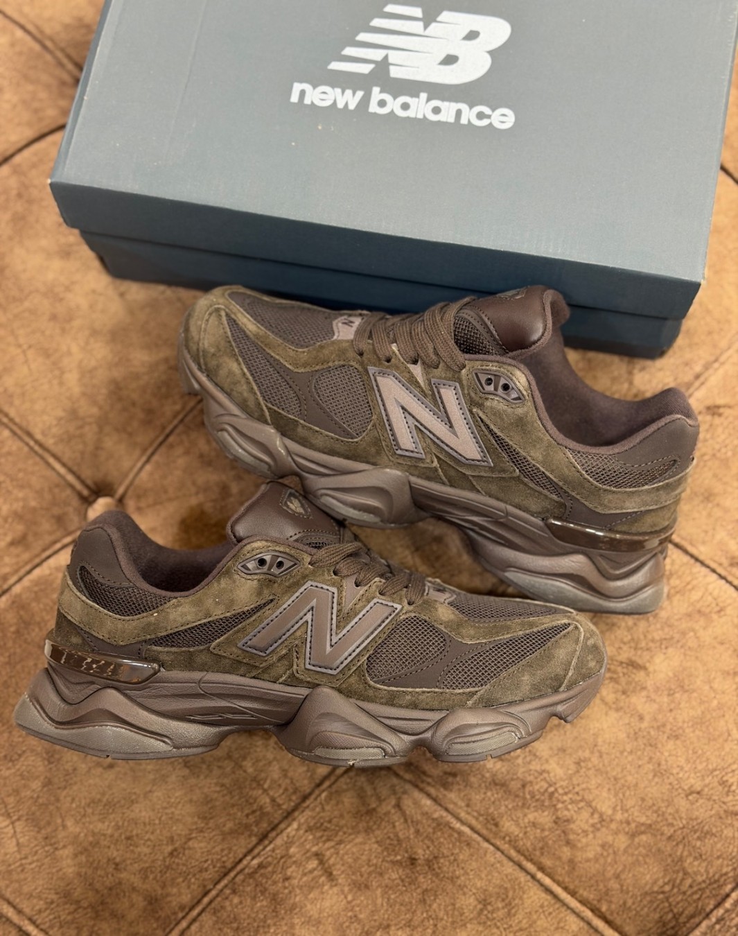 نیوبالانس ۹۰۶۰ قهوه ای جیر || New Balance 9060 Brown Suede (کد ۸۶۹)