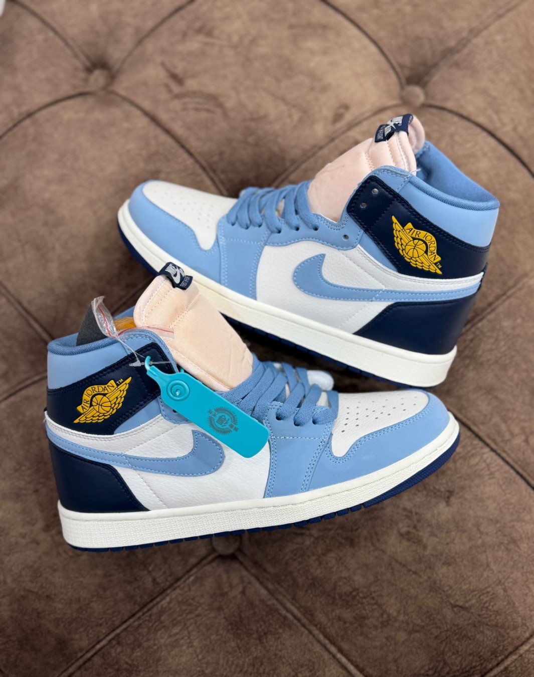 نایکی ایر جردن ۱ ساقدار سرمه ای آبی || Nike Air Jordan 1 High OG First in Flight (کد ۸۷۶)
