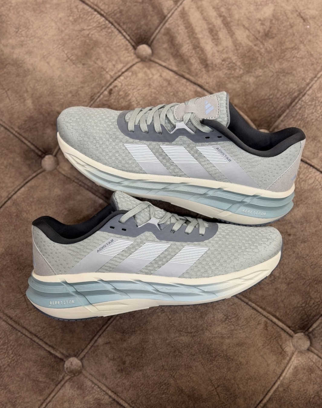 آدیداس آدی استار ۳ خاکستری سبز || Adidas Adistar 3 Gray Green (کد ۷۹۱)