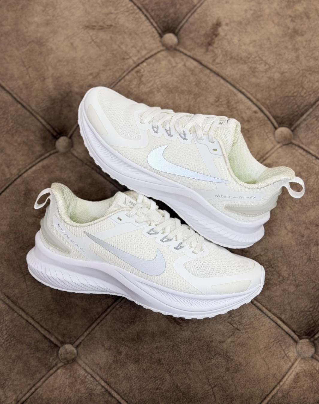 نایکی آلفا زوم پرو سفید نقره ای || Nike Alpha Zoom Pro White Silver (کد ۷۰۱)