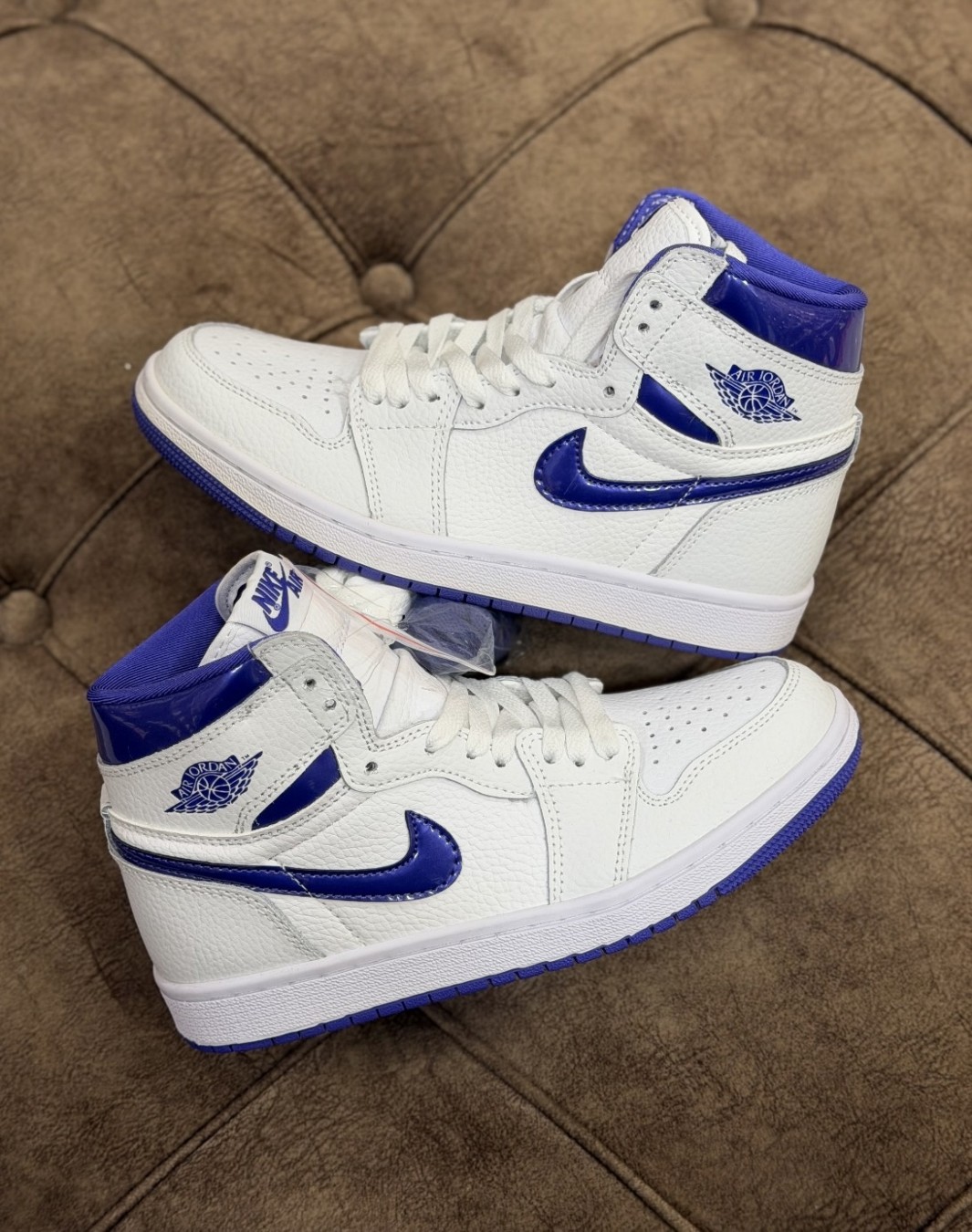 نایکی ایر جردن ۱ ساقدار سفید بنفش || Nike Air Jordan 1 Retro High Court Purple (کد ۷۷۲)