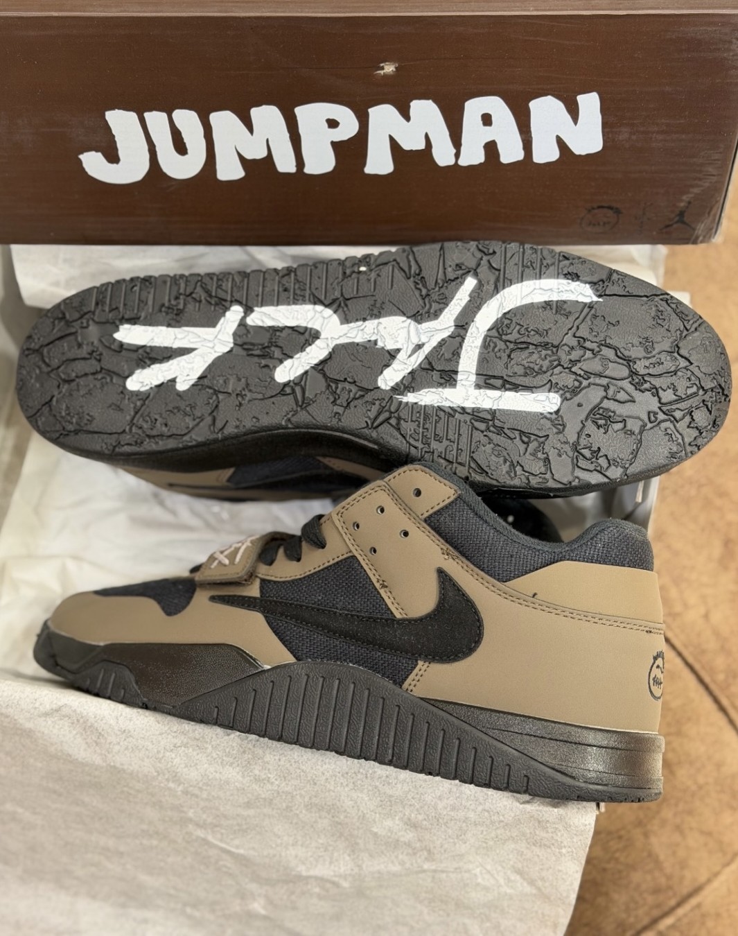نایکی جردن جامپمن دارک موکا || Nike Jordan Jumpman Jack TR Travis Scott Dark Mocha (کد ۷۷۶)