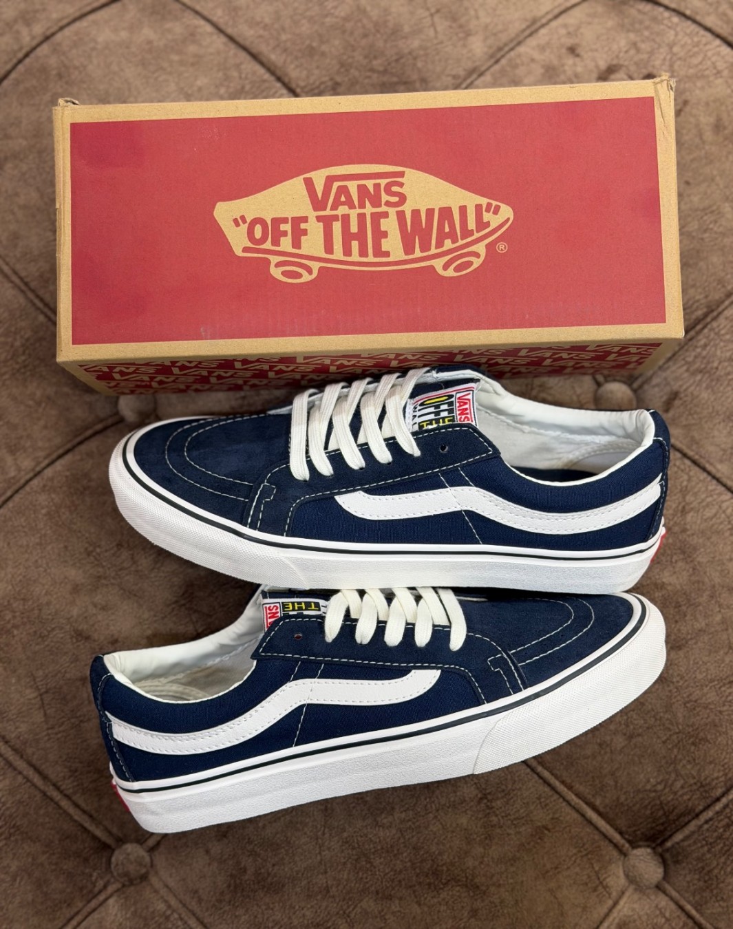 ونس اولد اسکول سرمه ای || Vans SK8 Low Reissue SF Navy (کد ۷۵۵)