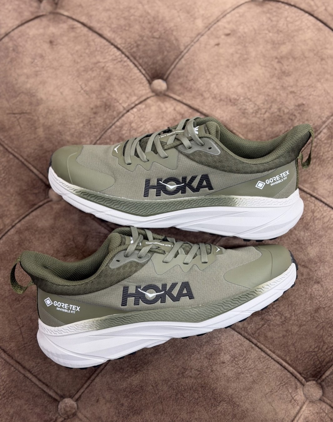 هوکا چلنجر ۷ گورتکس زیتونی || Hoka Challenger ATR 7 GoreTex Olive (کد ۷۵۲)