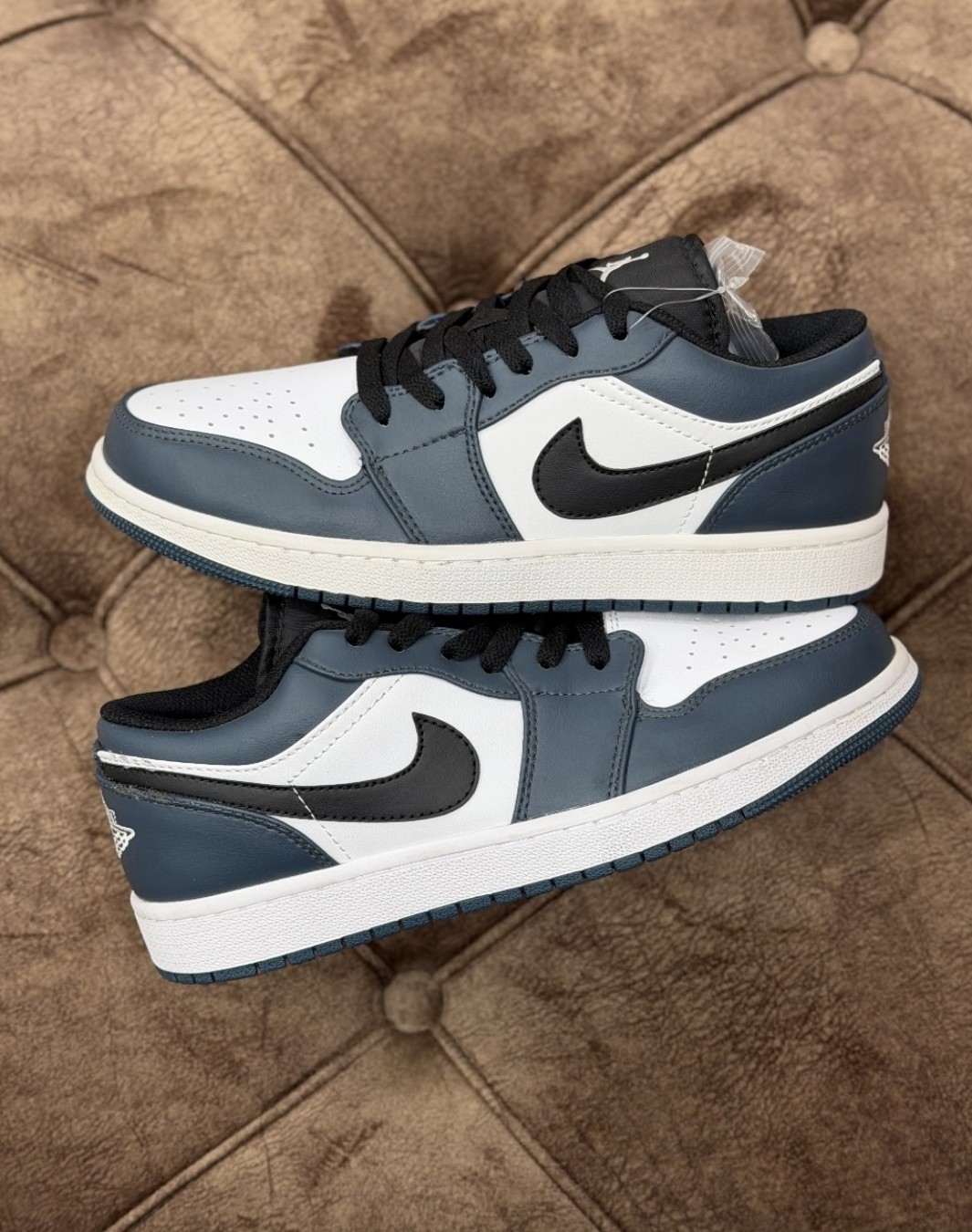 نایکی ایر جردن 1 بدون ساق سرمه ای تیره‌ || Nike Air Jordan 1 Low Dark Teal (کد ۶۹۶)
