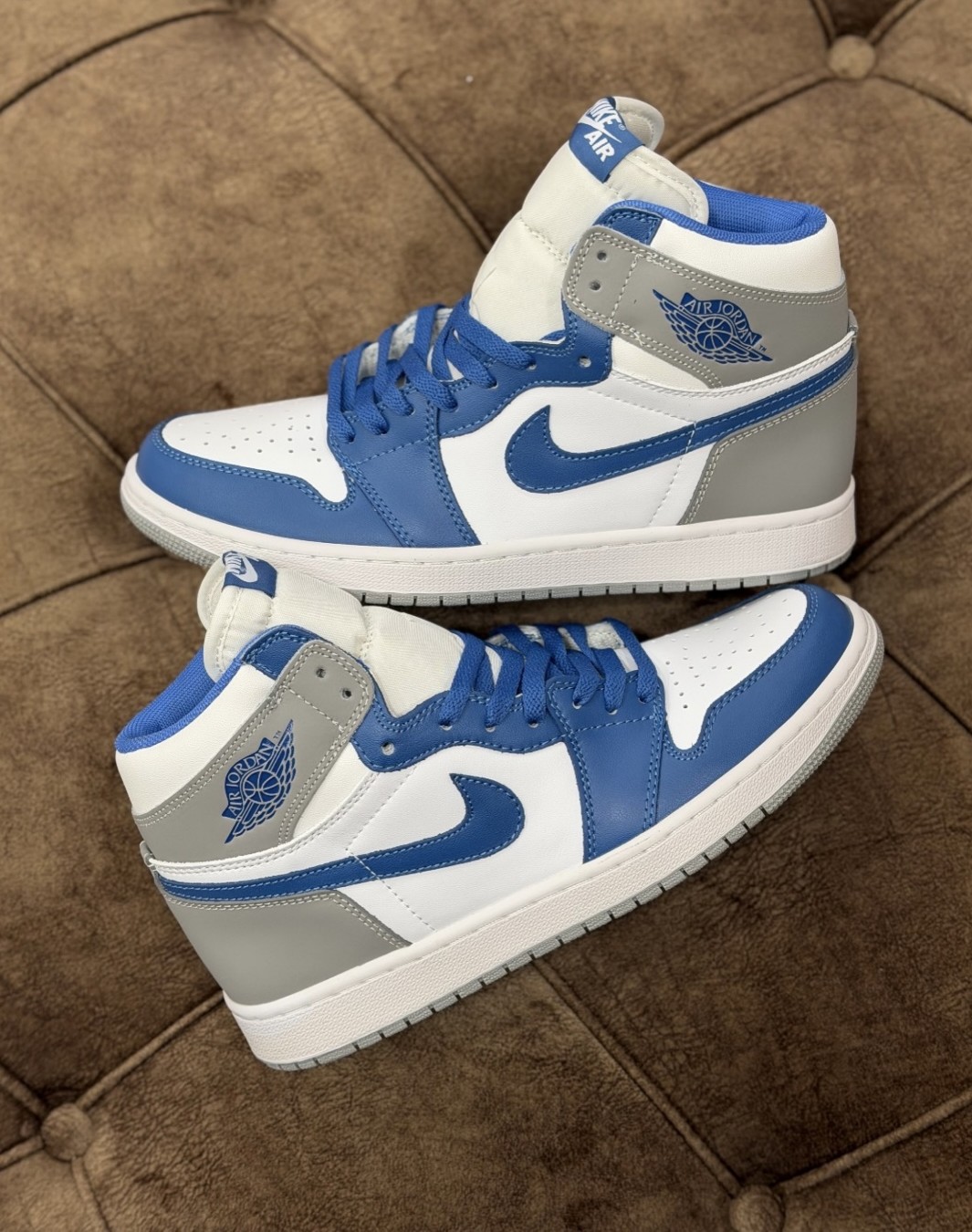 نایکی ایر جردن ۱ ساقدار ترو بلو || Nike Air Jordan 1 High OG True Blue (کد ۸۸۸)