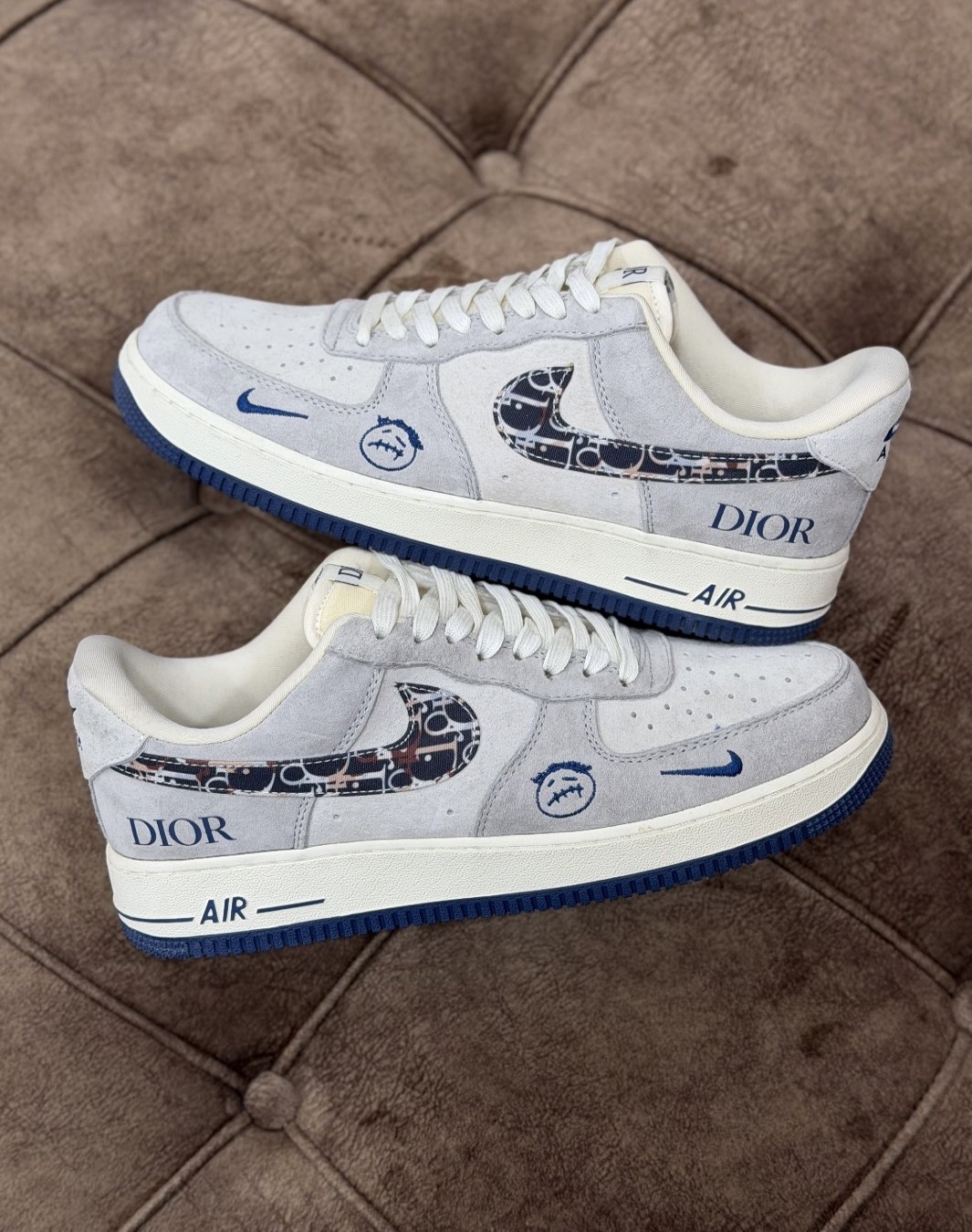 نایکی ایرفورس ۱ دیور طوسی || Nike Airforce 1 Dior Gray (کد ۶۲۴)