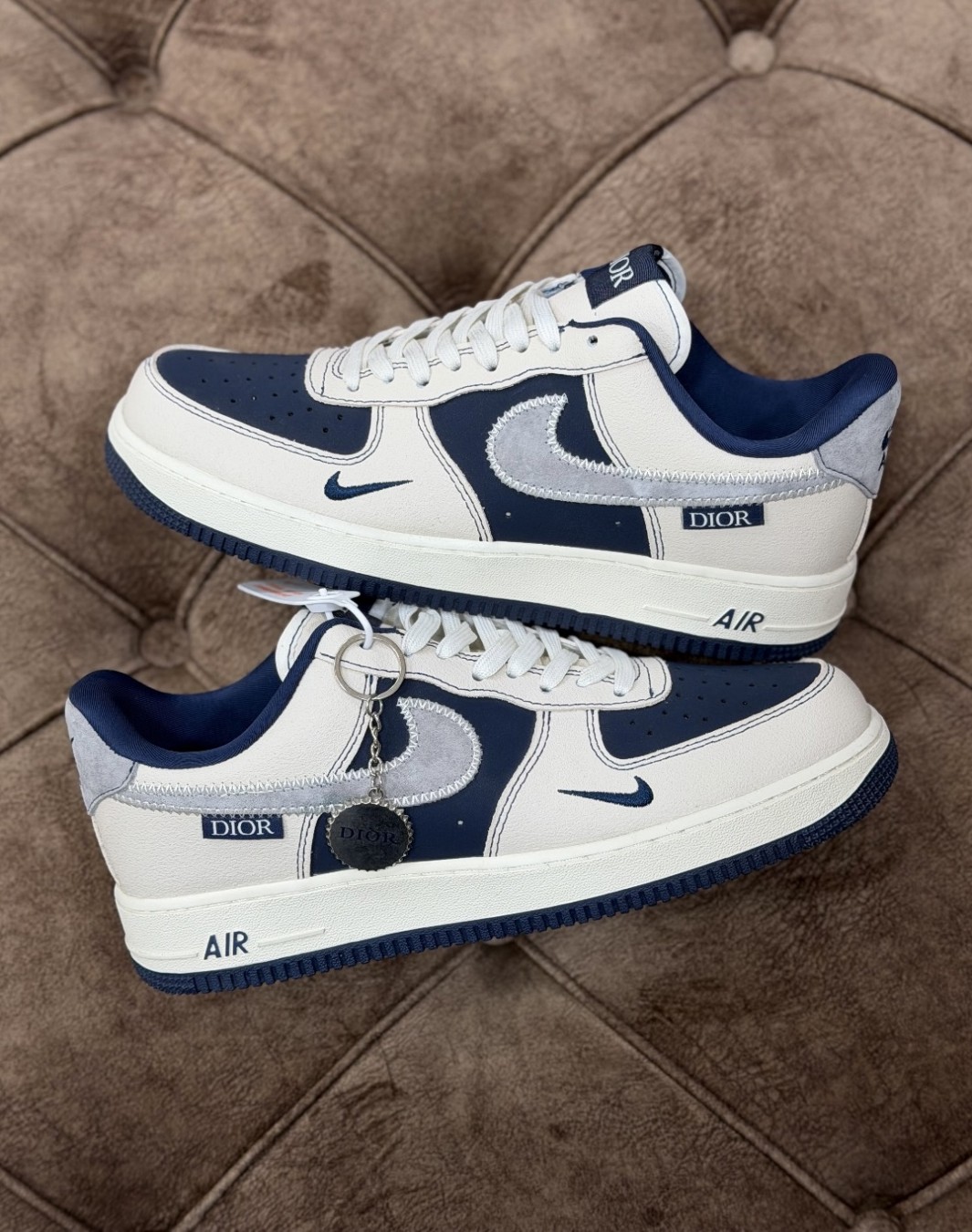 نایکی ایرفورس ۱ دیور سرمه ای || Nike Airforce 1 Dior Navy (کد ۶۲۵)