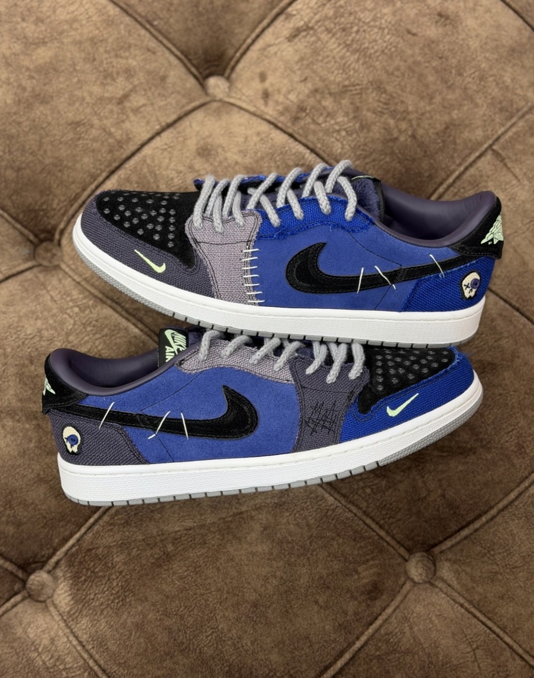 نایکی ایر جردن ۱ بدون ساق زایان وودوو آبی || Nike Air Jordan 1 Low Zion Voodoo Blue (کد ۴۳۳)