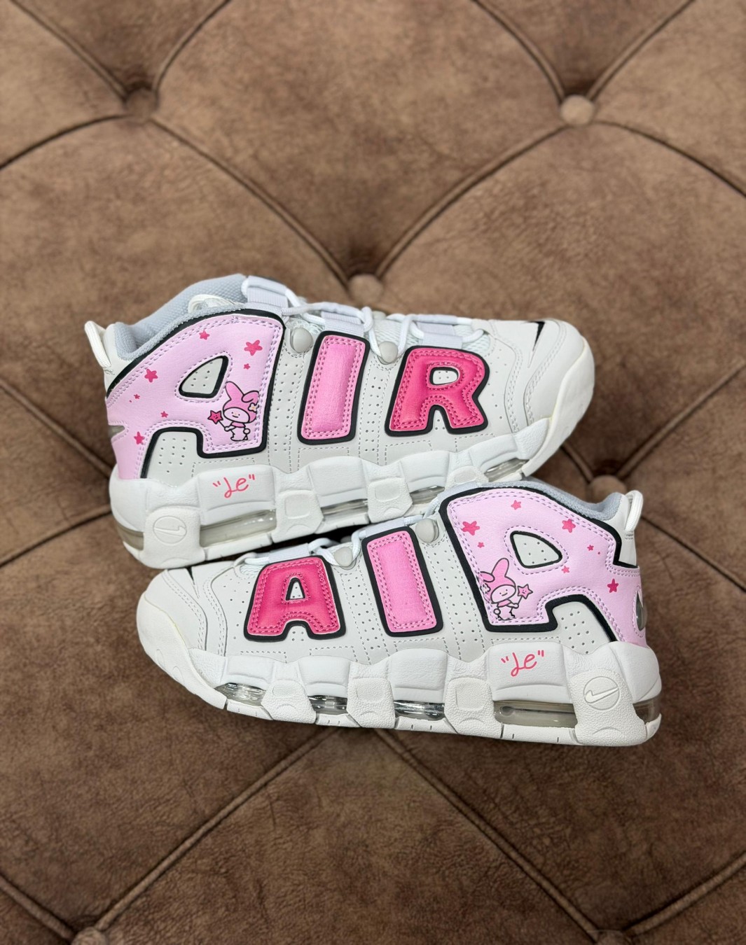 نایکی ایر آپتمپو سفید صورتی || Nike Air more up-tempo White Pink (کد ۹۱۹)