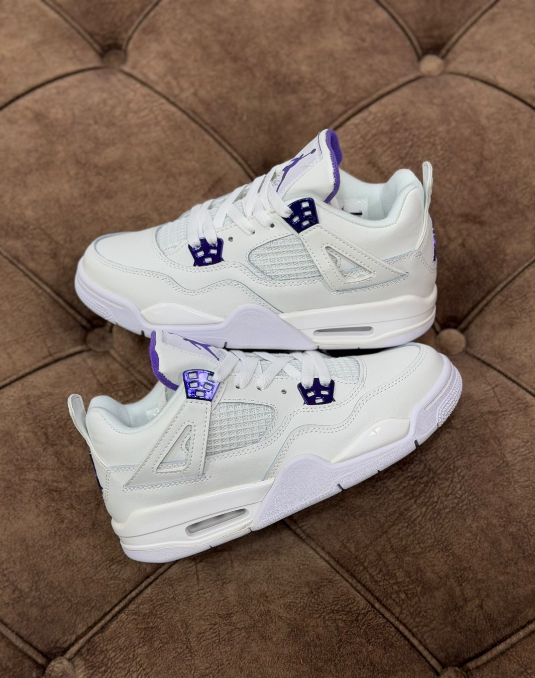 نایکی جردن رترو 4 سفید بنفش || Nike Jordan Retro 4 Metallic Purple (کد ۹۳۴)